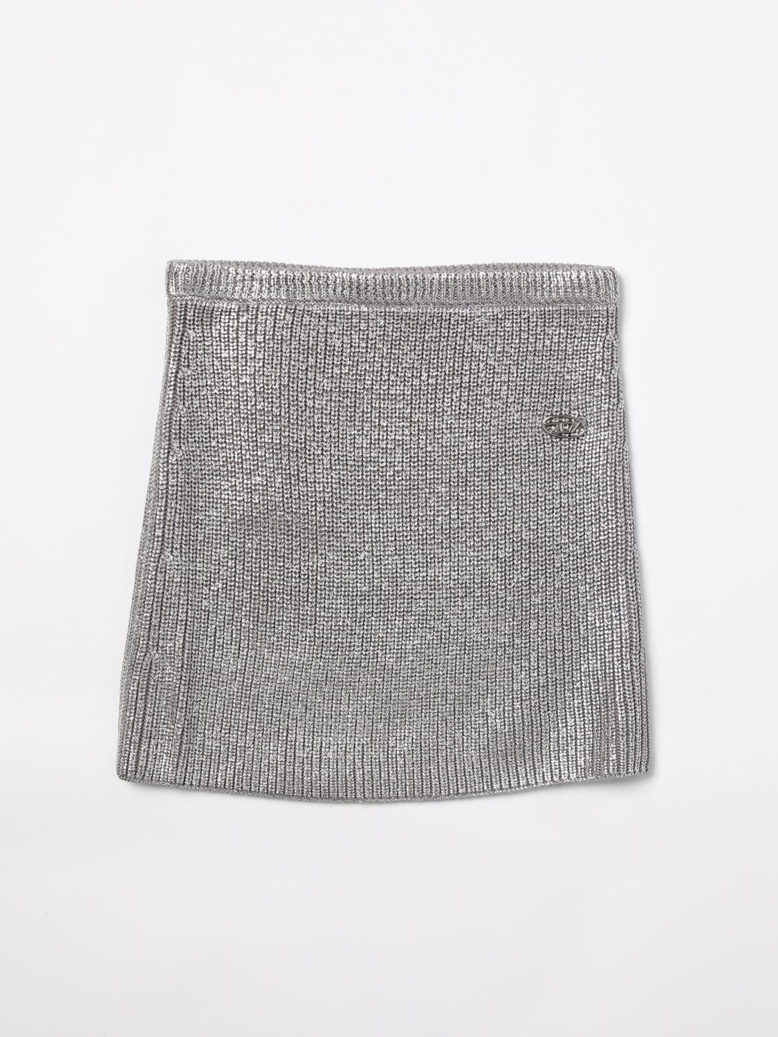 Shop Diesel Skirt  Kids Color Silver In Silber