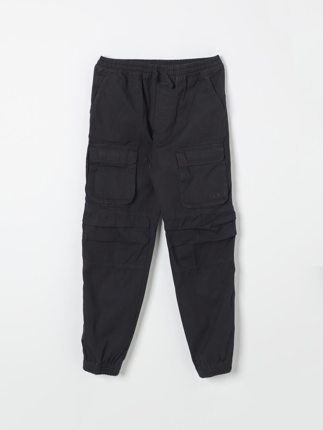 Shop Diesel Pants  Kids Color Black In Schwarz