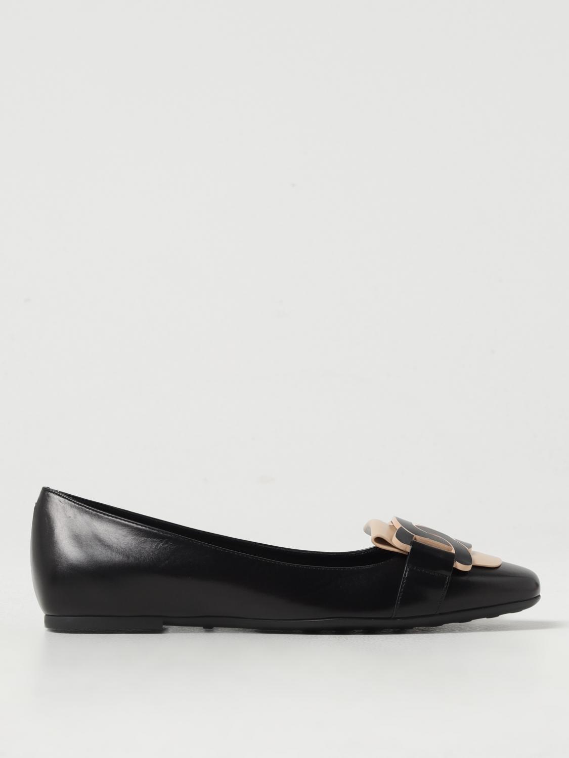 Shop Tod's Ballet Flats  Woman Color Black In Schwarz