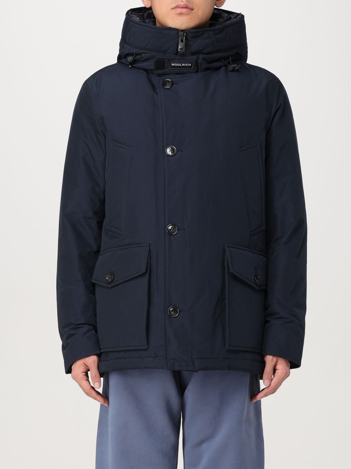 Shop Woolrich Jacket  Men Color Blue In Blau