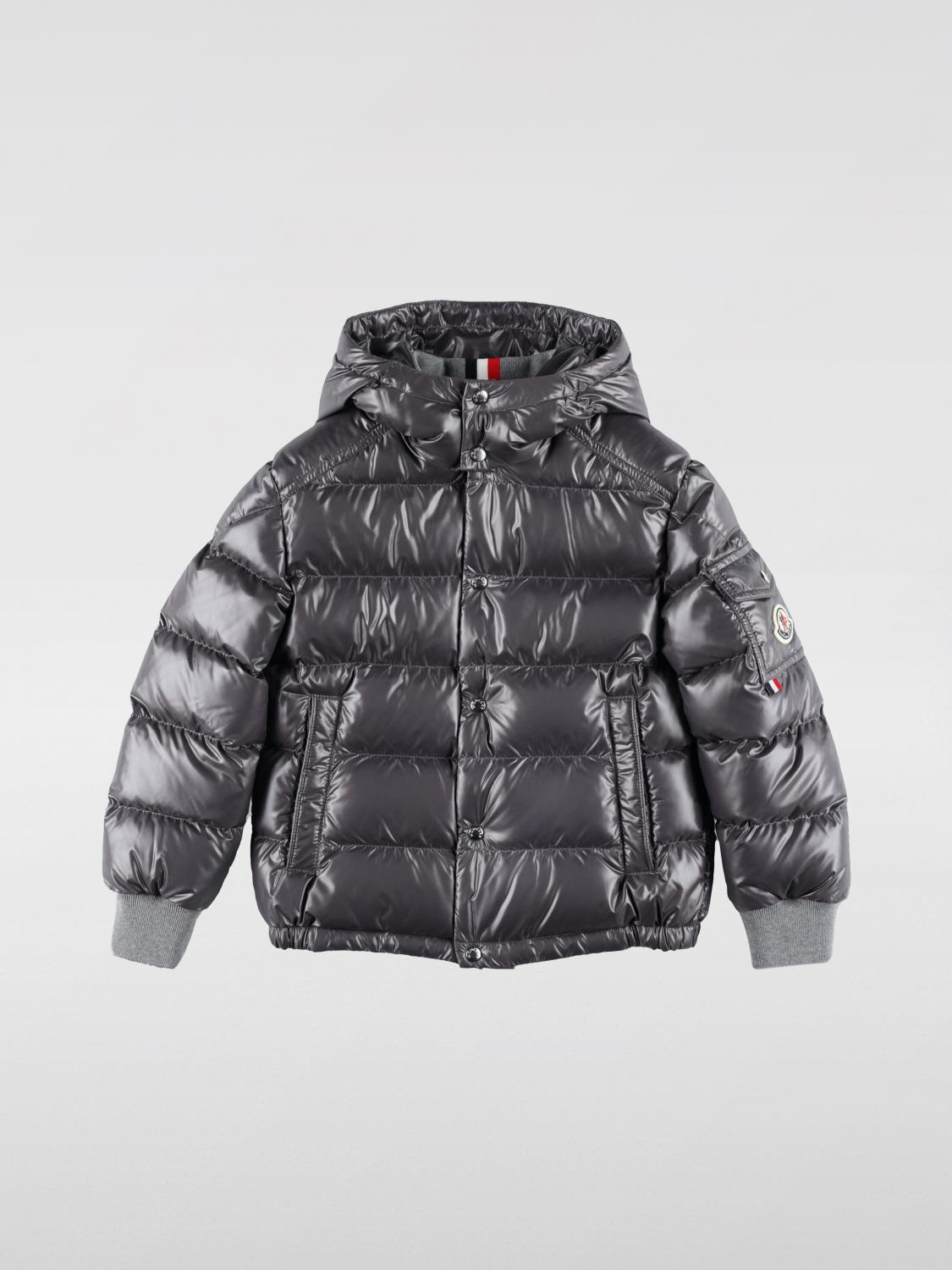 Moncler Jacket  Kids Color Grey In Black