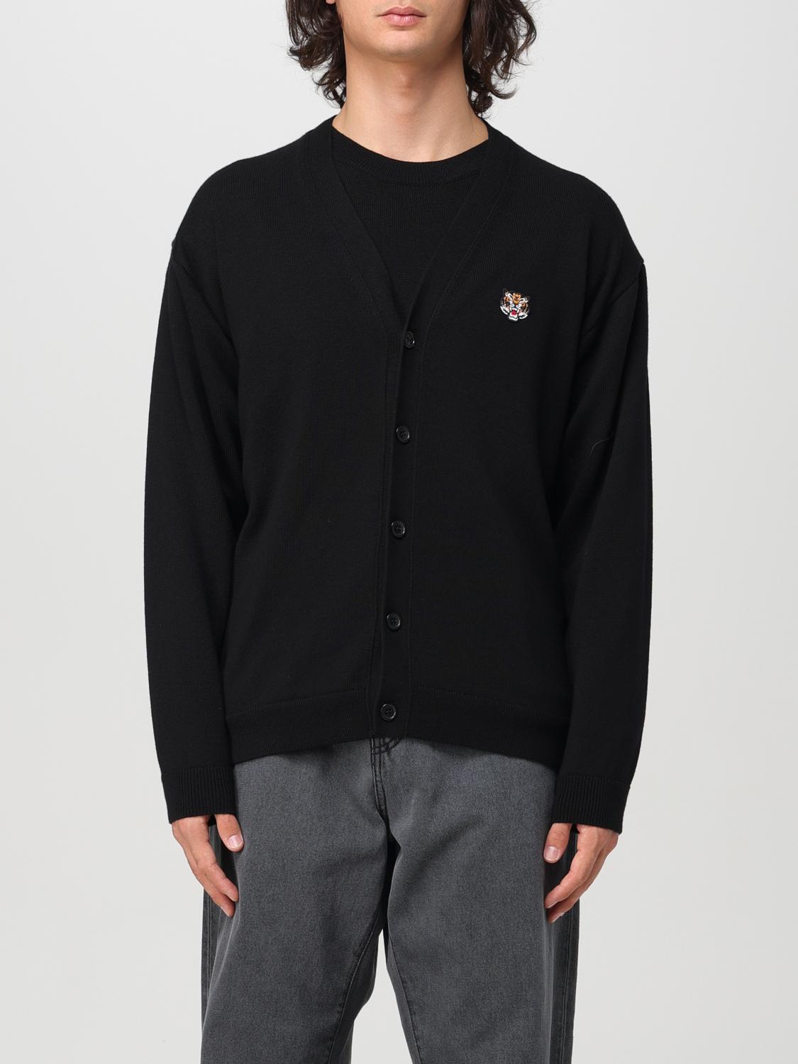 Shop Kenzo Cardigan  Men Color Black In Schwarz