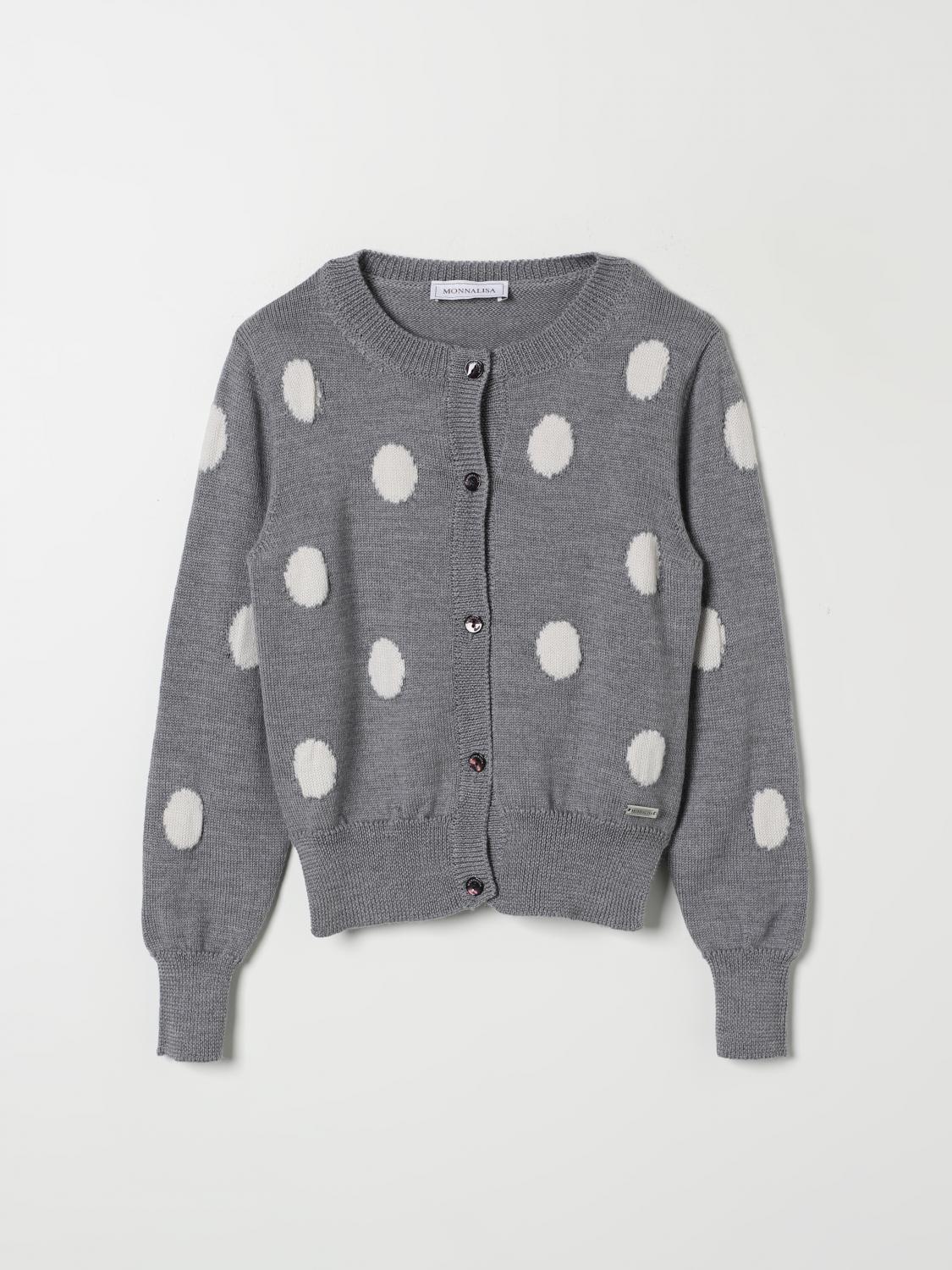 Shop Monnalisa Sweater  Kids Color Grey In Grau