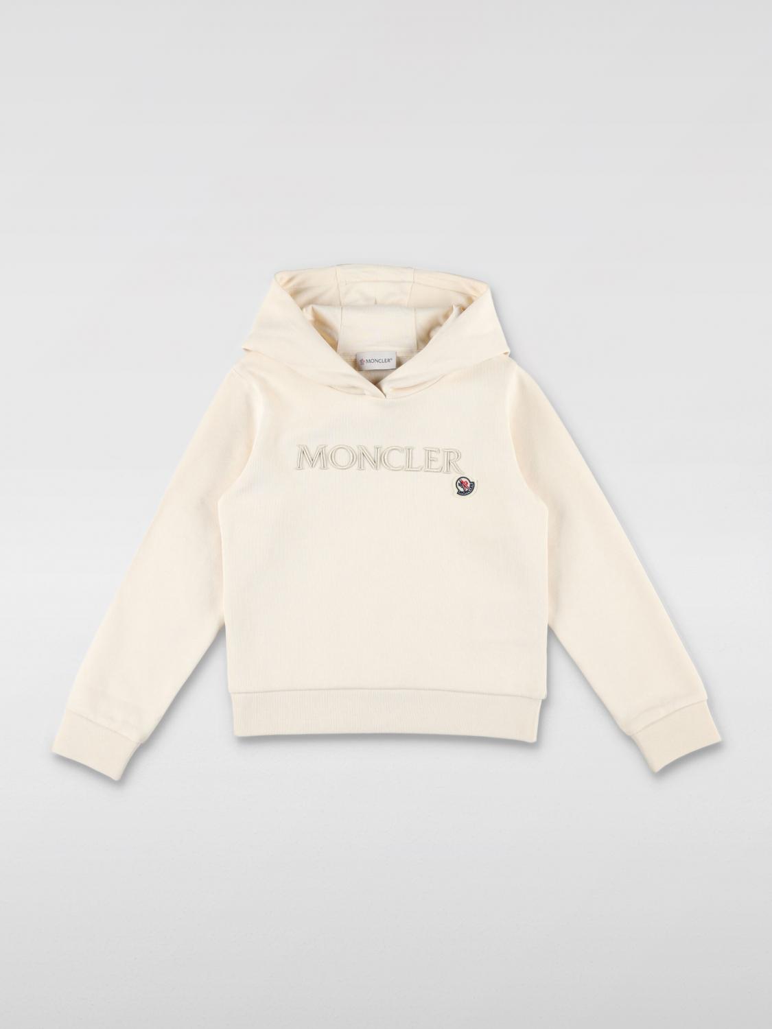 Moncler Kids' Logo Hoodie In White