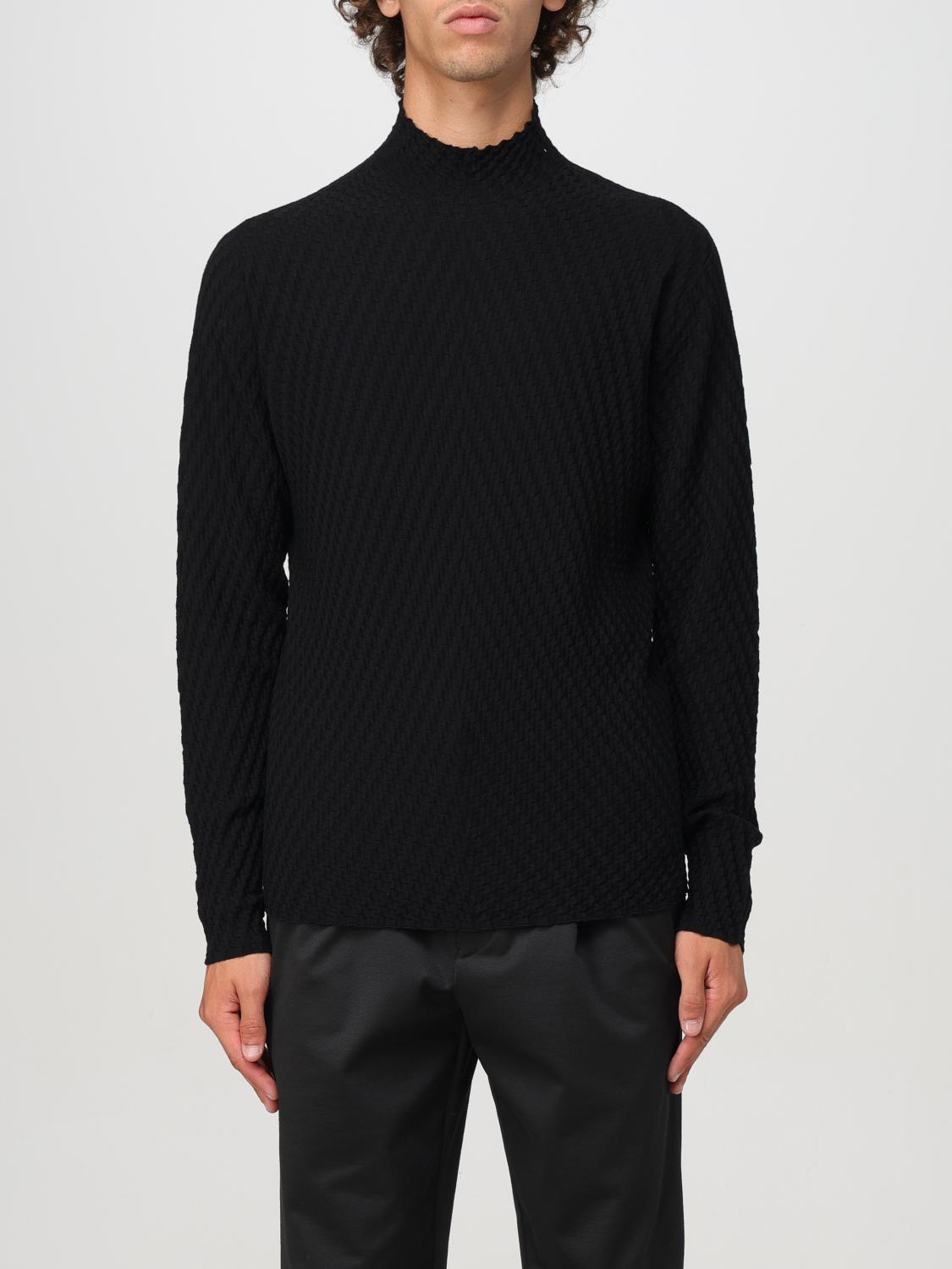 Shop Giorgio Armani Sweater  Men Color Black In Schwarz