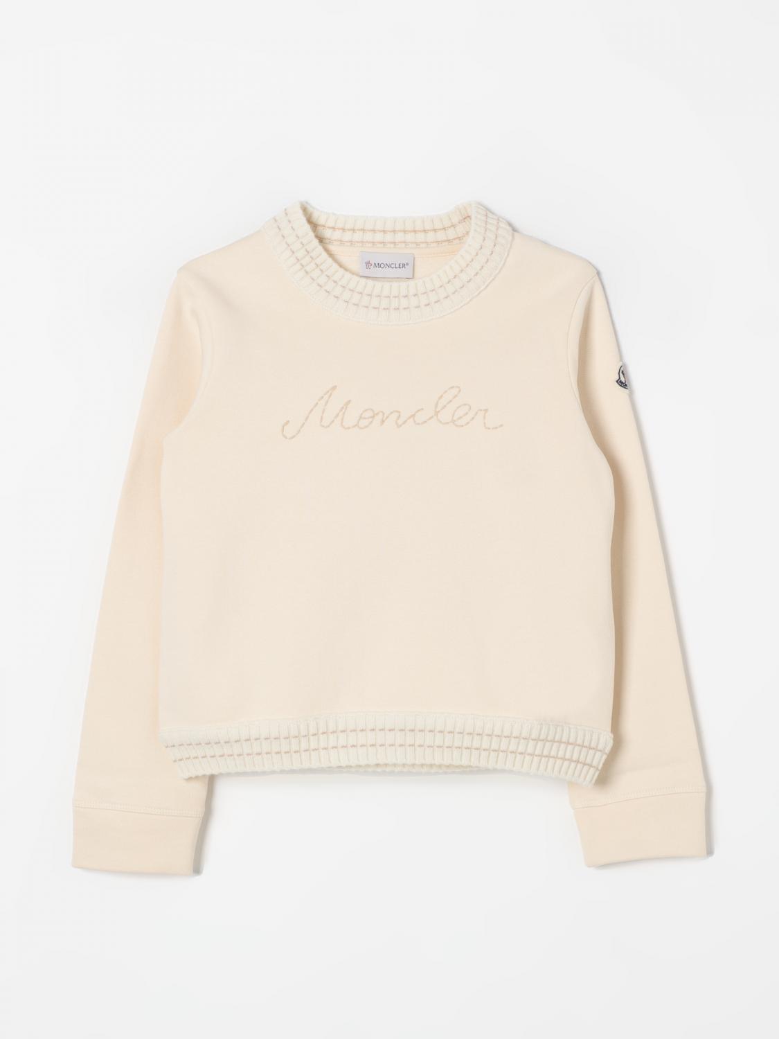 Moncler Sweater Kids Color Yellow Cream In Yellow Cream