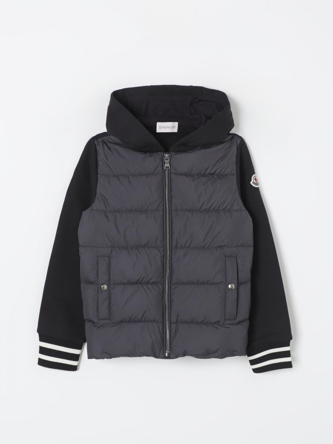 Shop Moncler Jacket  Kids Color Black In Schwarz