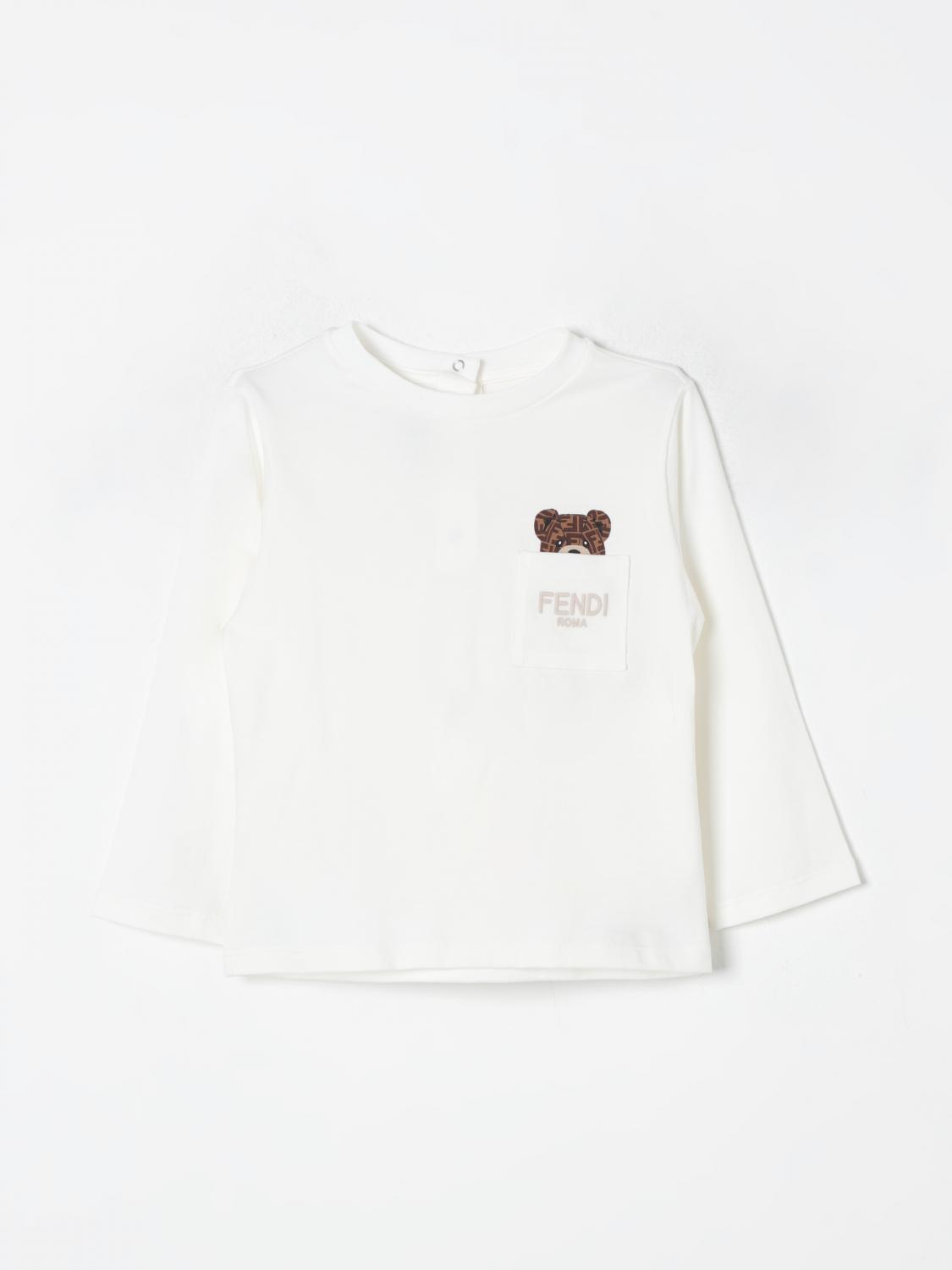 Shop Fendi T-shirt  Kids Color White In Weiss