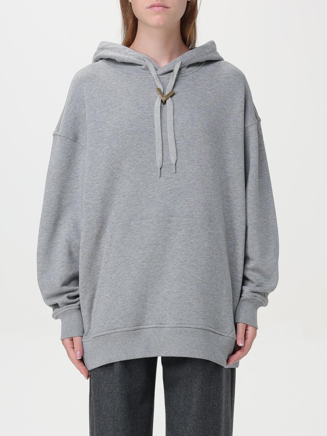 Shop Valentino Sweatshirt  Woman Color Grey In Grau