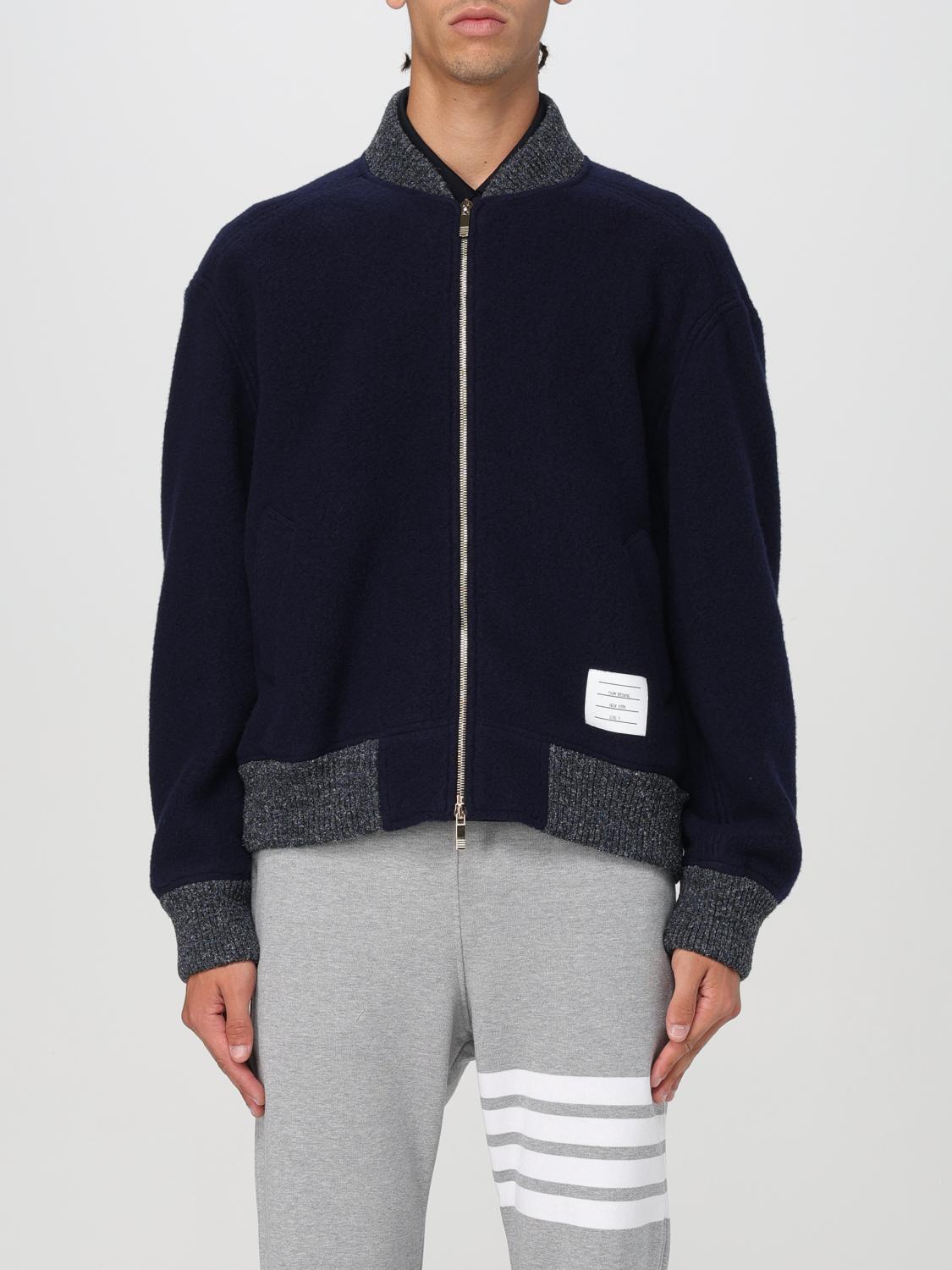 Shop Thom Browne Jacket  Men Color Blue In Blau