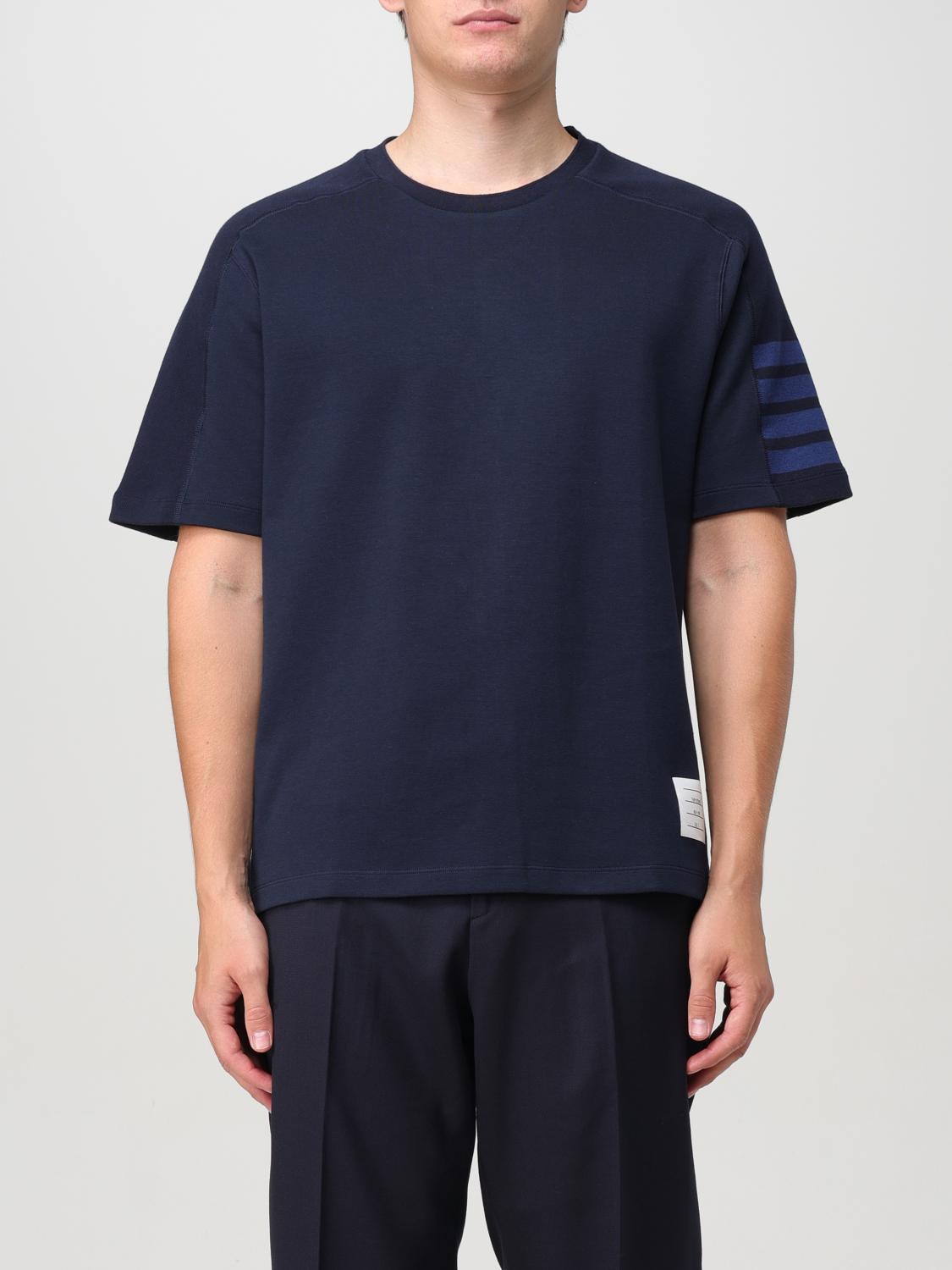 Shop Thom Browne T-shirt  Men Color Navy