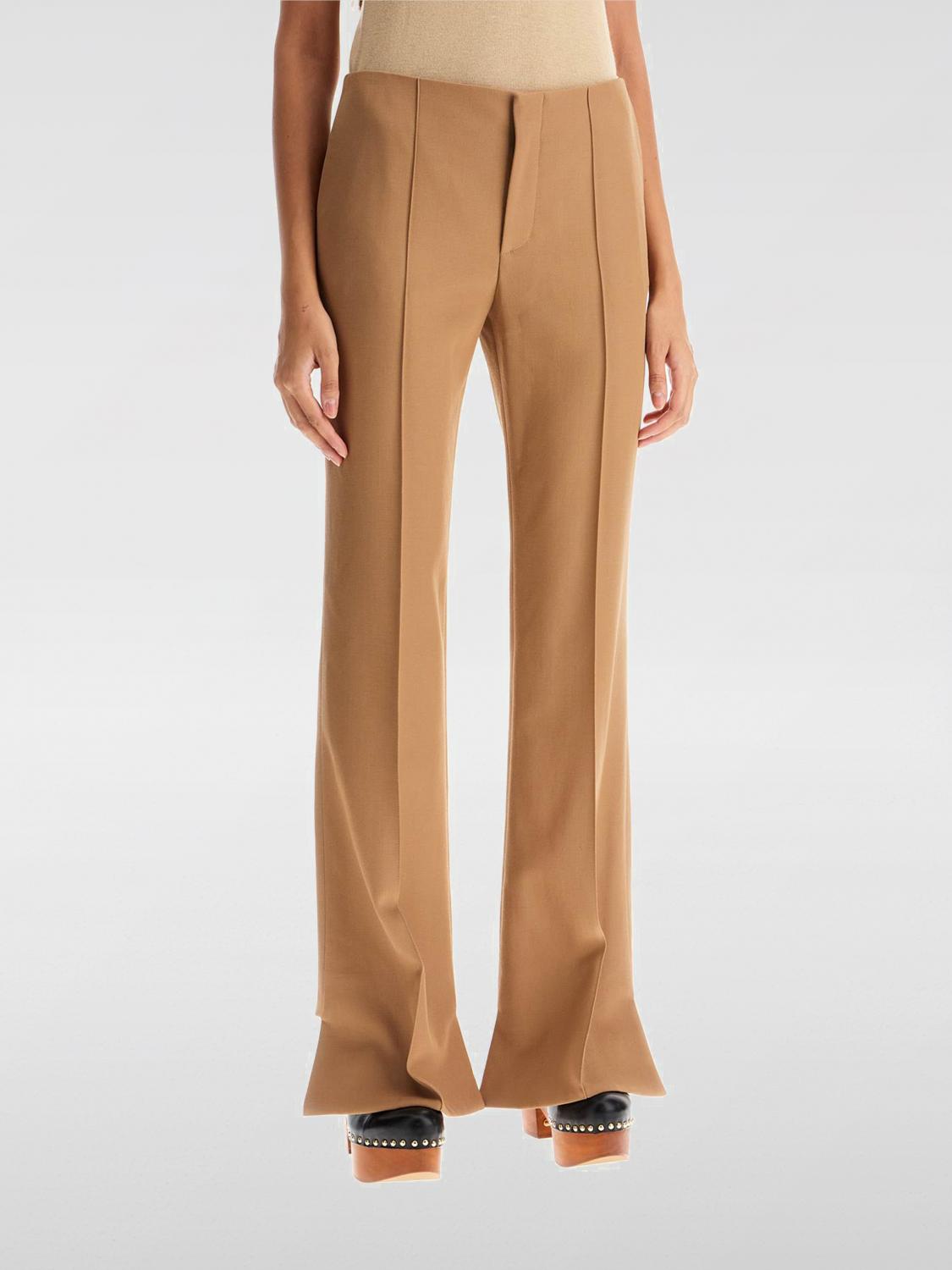 CHLOÉ PANTS CHLOÉ WOMAN COLOR BROWN F86873032