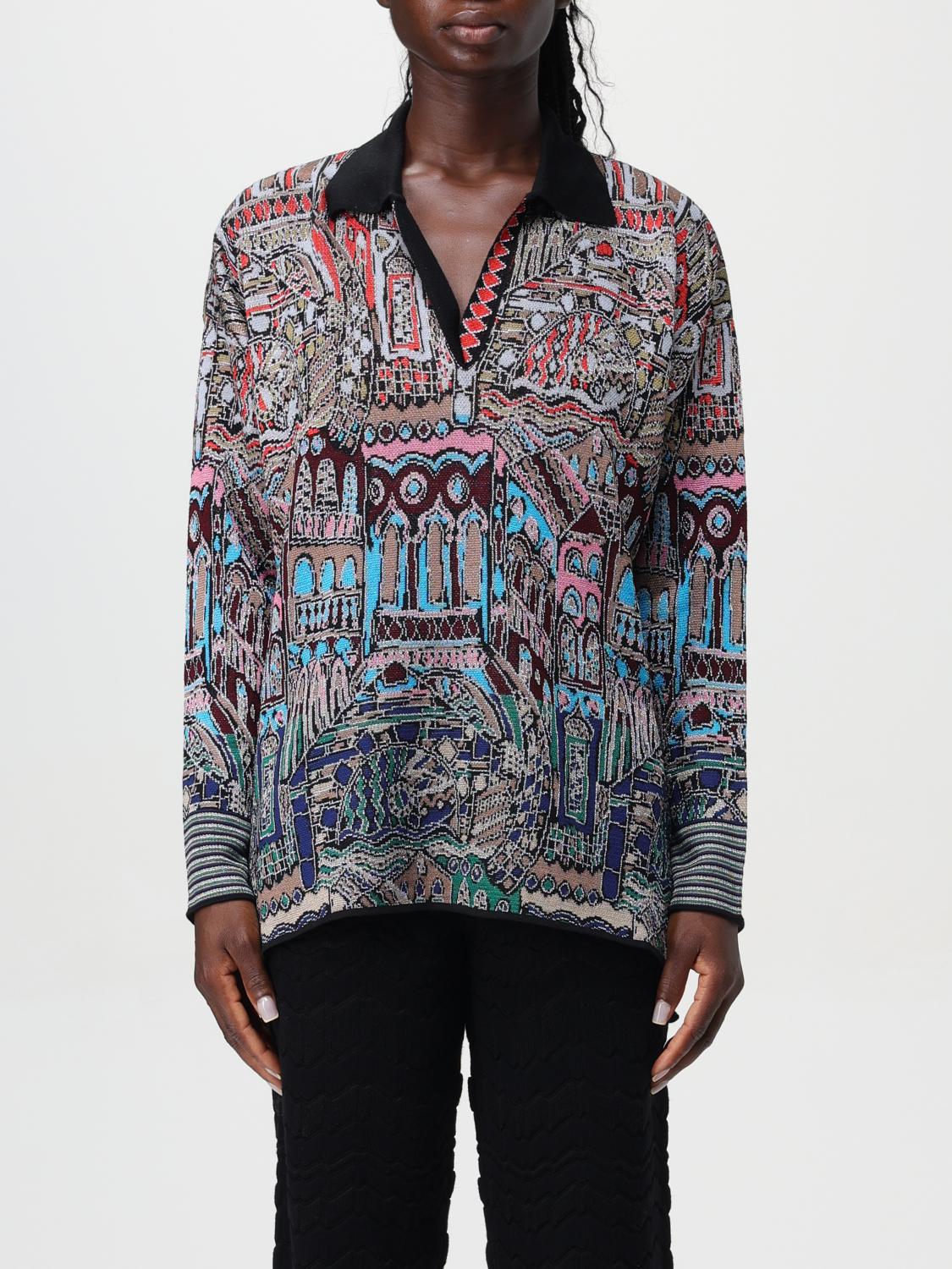 Missoni Seraphim Pull Over Multicolor Blue And Red Tones In Bunt
