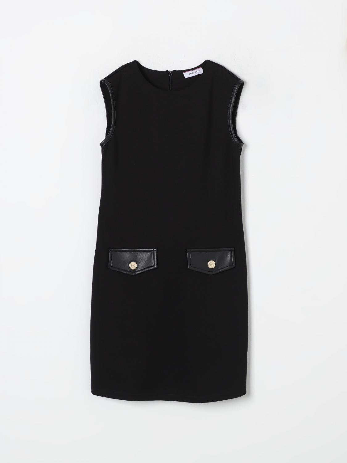 Shop Pinko Dress  Kids Color Black In Schwarz