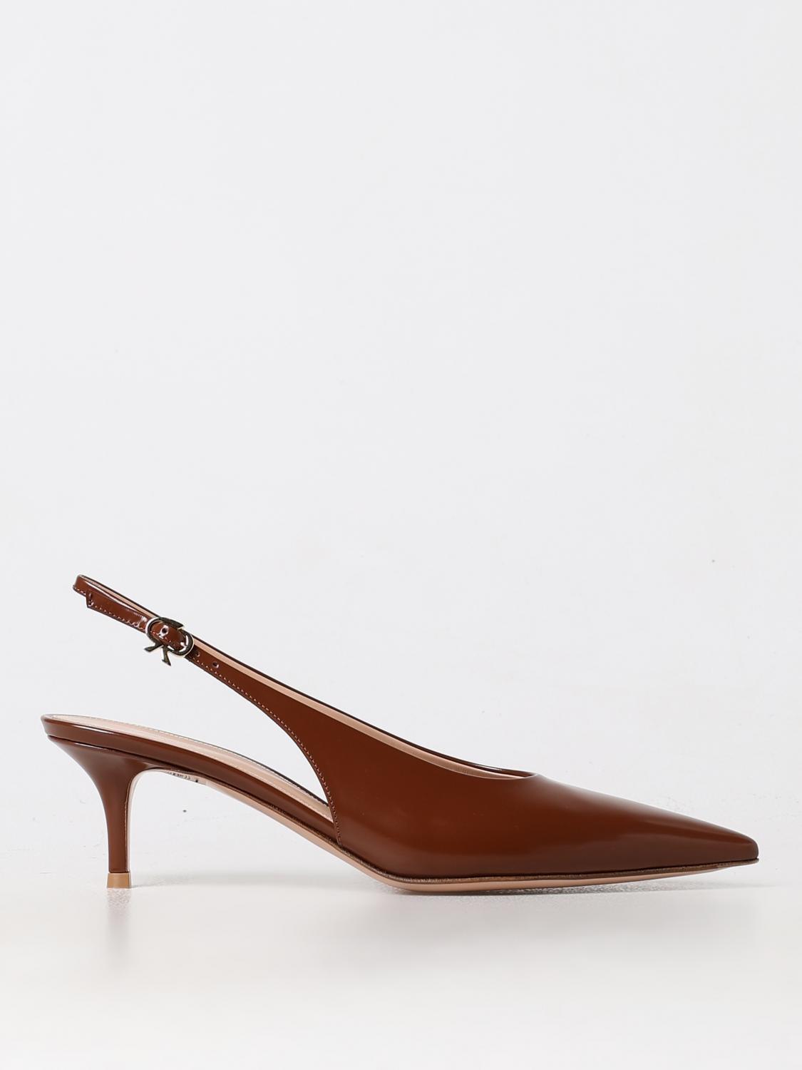 Shop Gianvito Rossi High Heel Shoes  Woman Color Brown In Braun