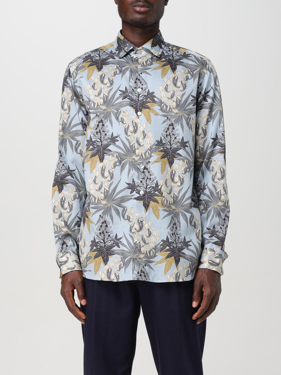 Shop Etro Shirt  Men Color Blue In Blau