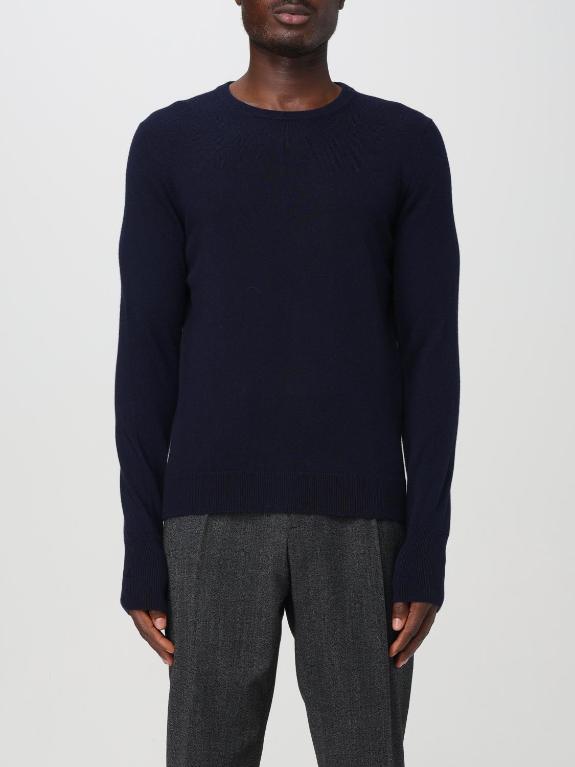 Drumohr Black Wool Crew Neck Sweater In Blau