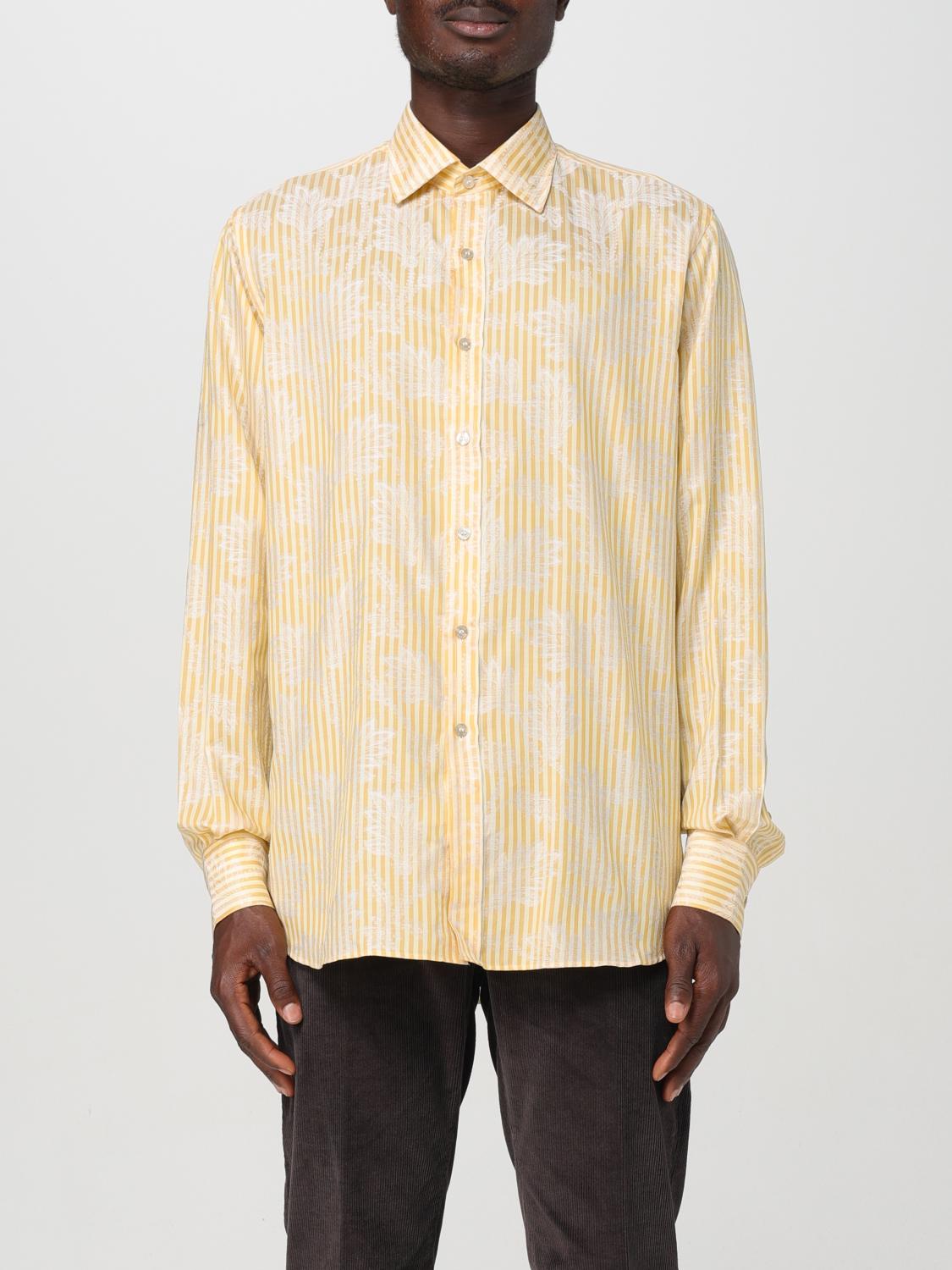 Shop Etro Shirt  Men Color Yellow In Gelb