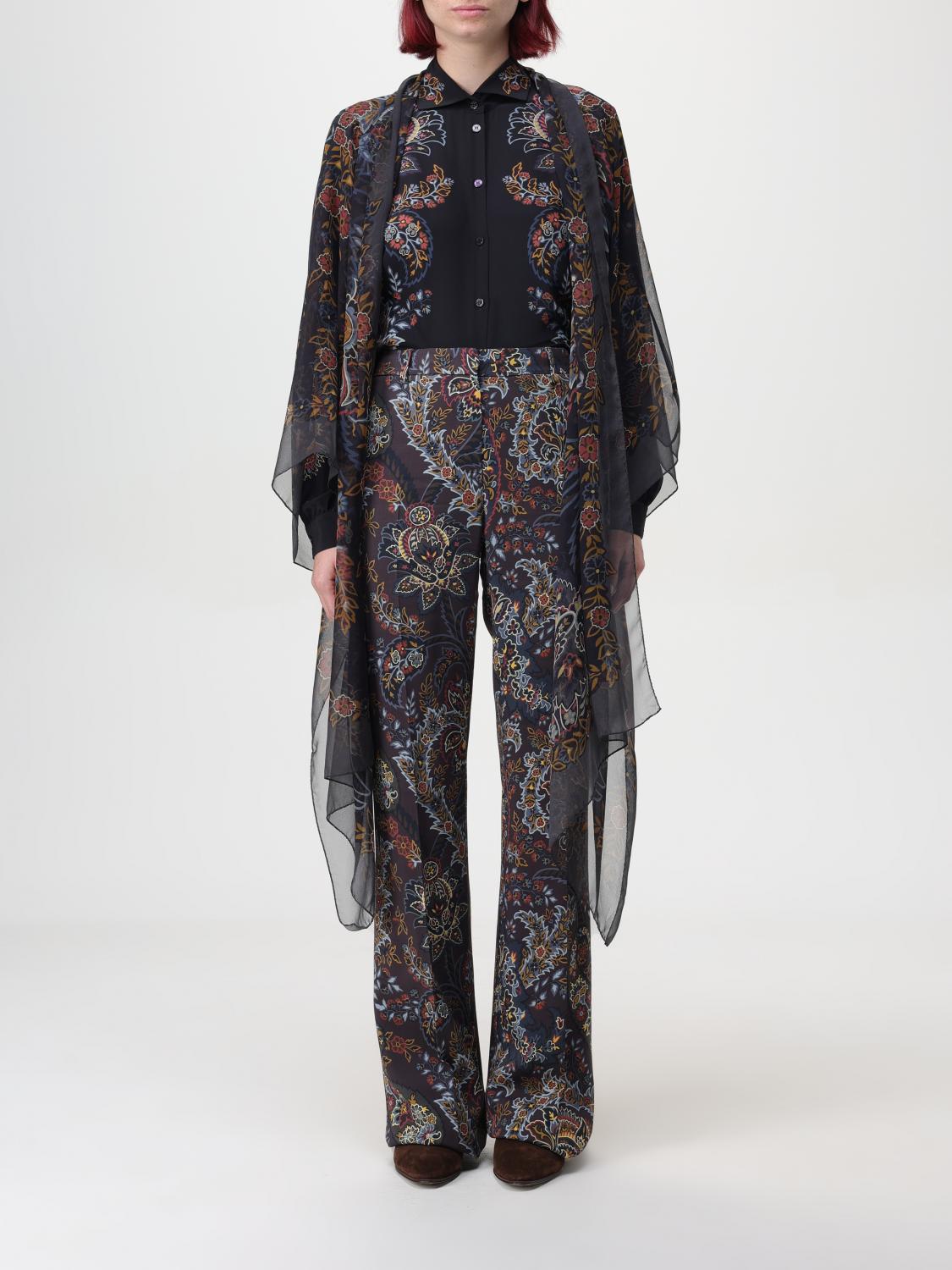 Shop Etro Cape  Woman Color Black In Schwarz