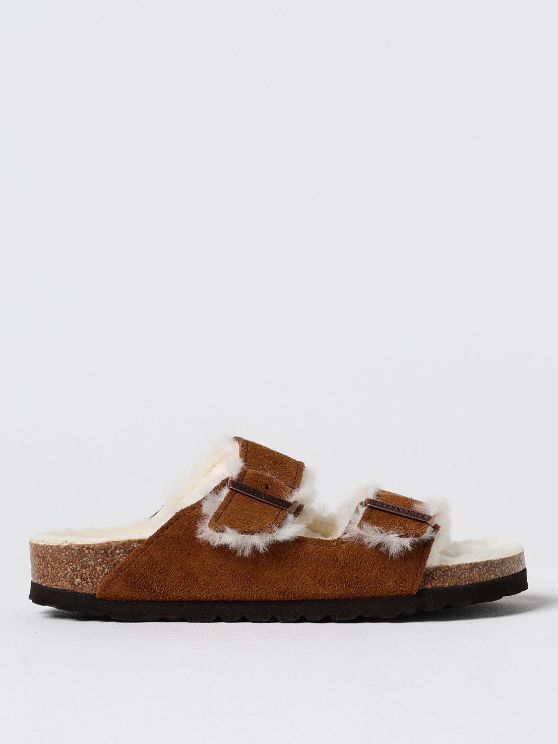 Birkenstock Arizona Buckle Sandals In Braun