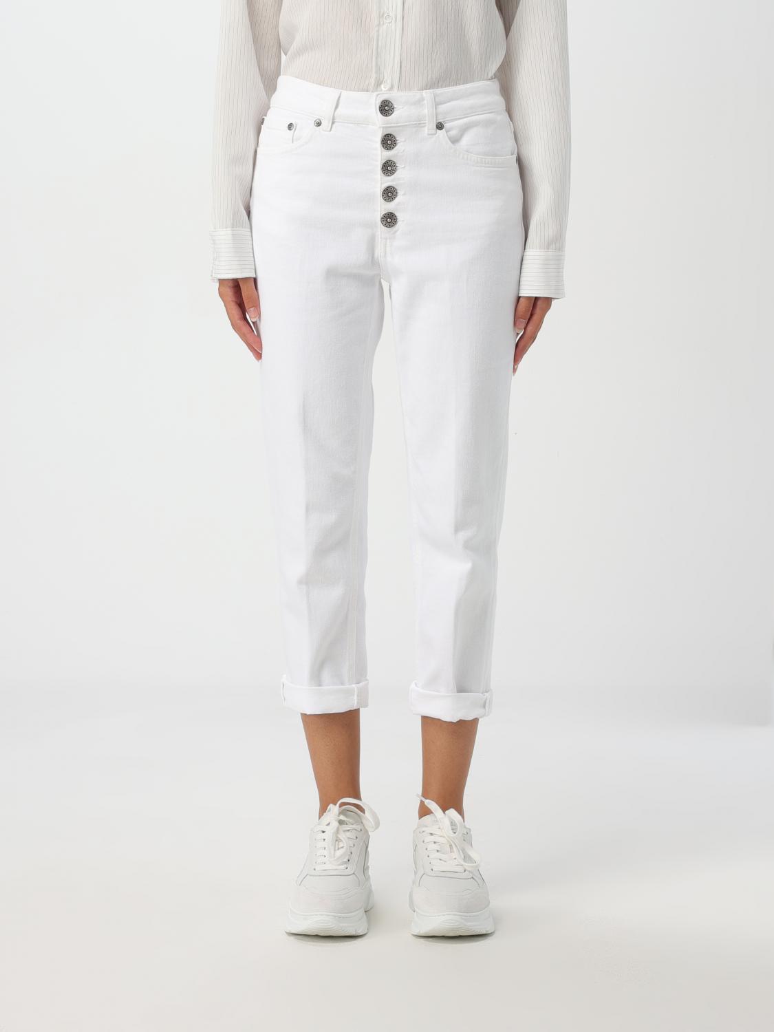 Shop Dondup Jeans  Woman Color White In Weiss