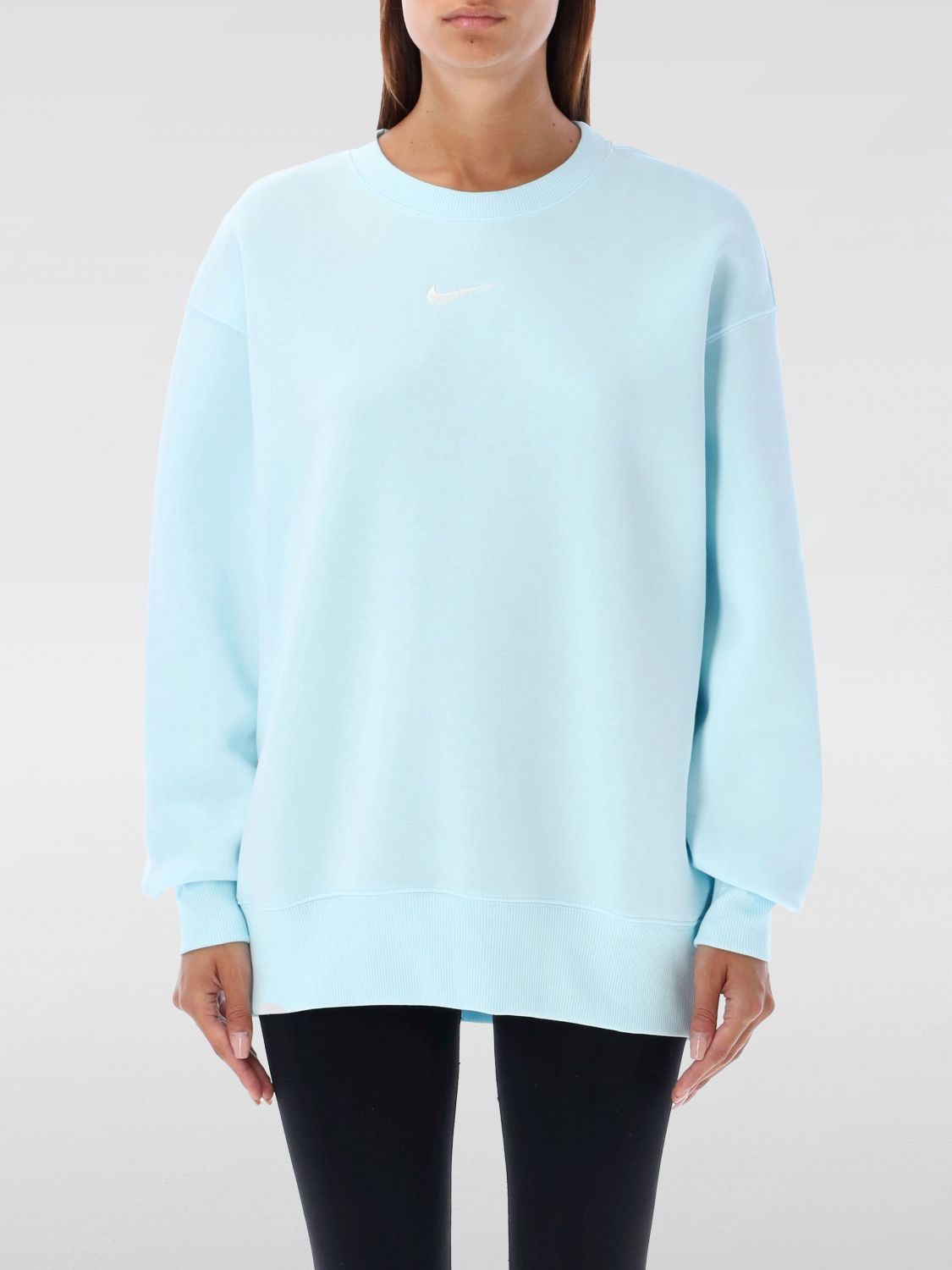 Shop Nike Sweatshirt  Woman Color Blue In Blau