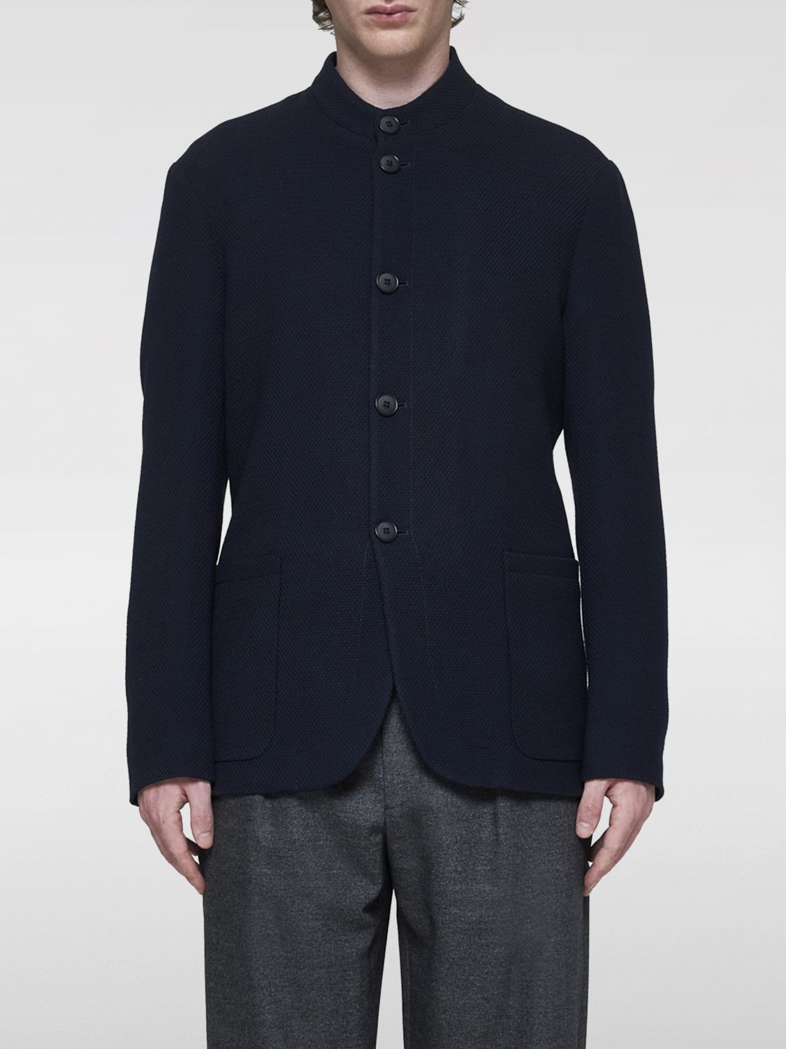 Shop Giorgio Armani Blazer  Men Color Navy