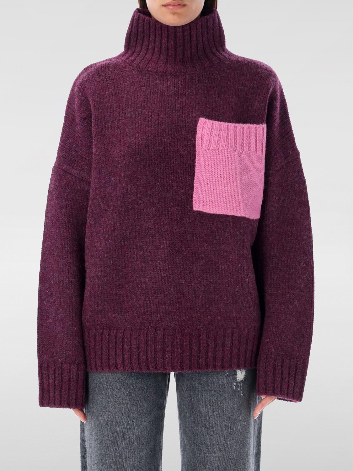 Shop Jw Anderson Sweater  Woman Color Plum In Pflaume