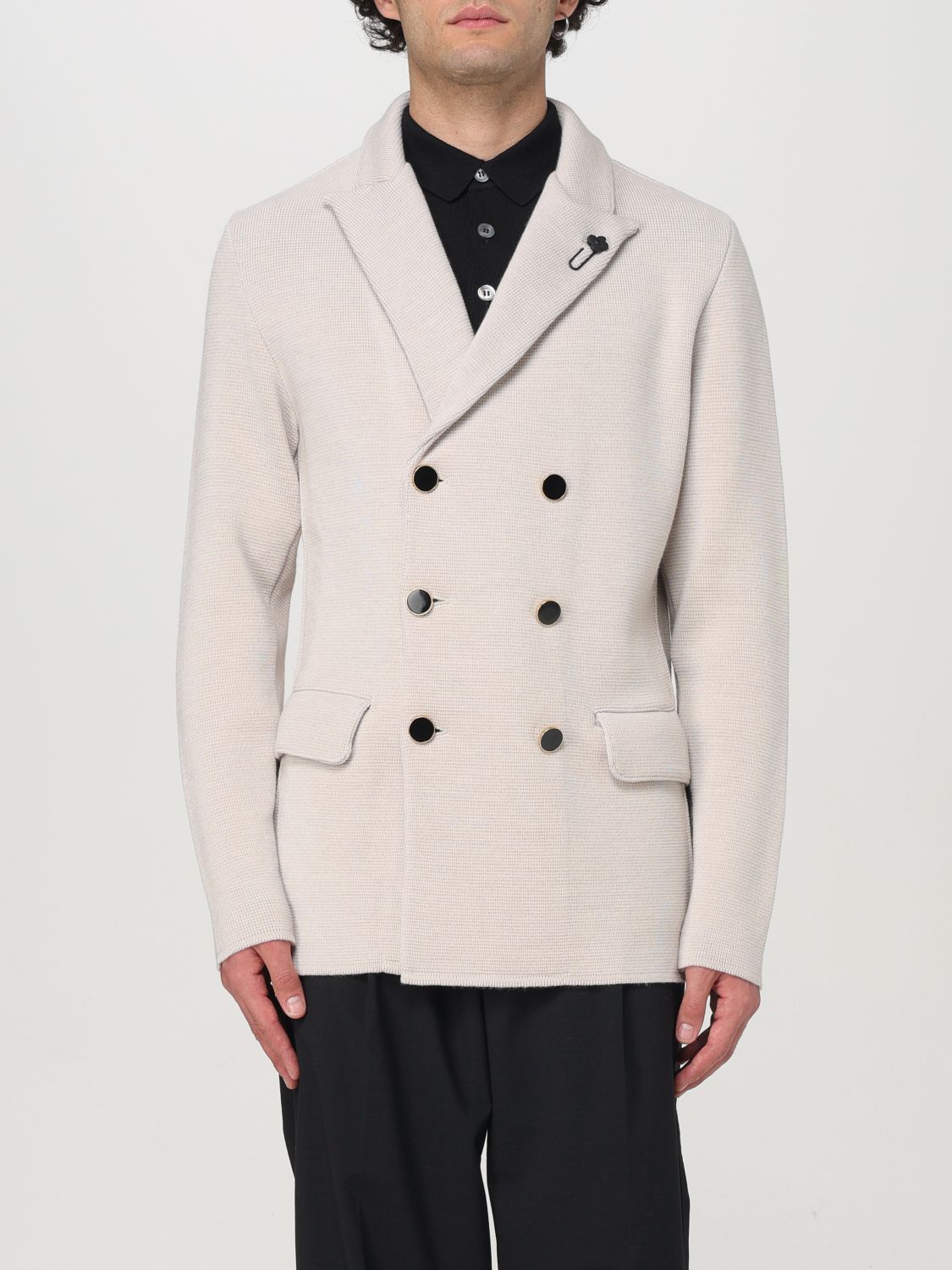 Shop Lardini Blazer  Men Color Ivory