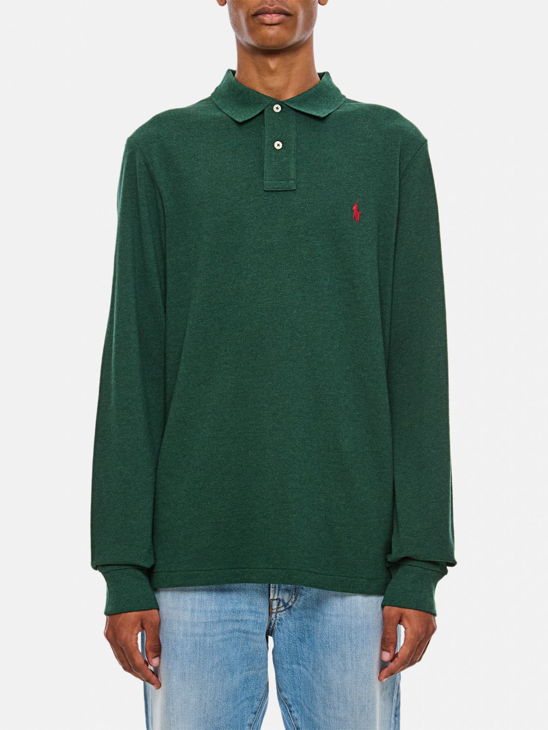 Shop Polo Ralph Lauren Sweater  Men Color Green In Grün