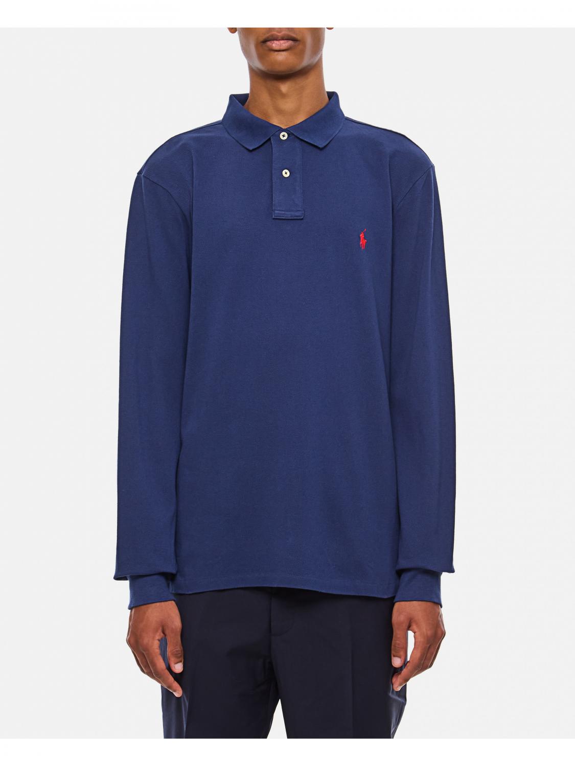 Polo Ralph Lauren Classic Long Sleeve Polo Shirt In Navy