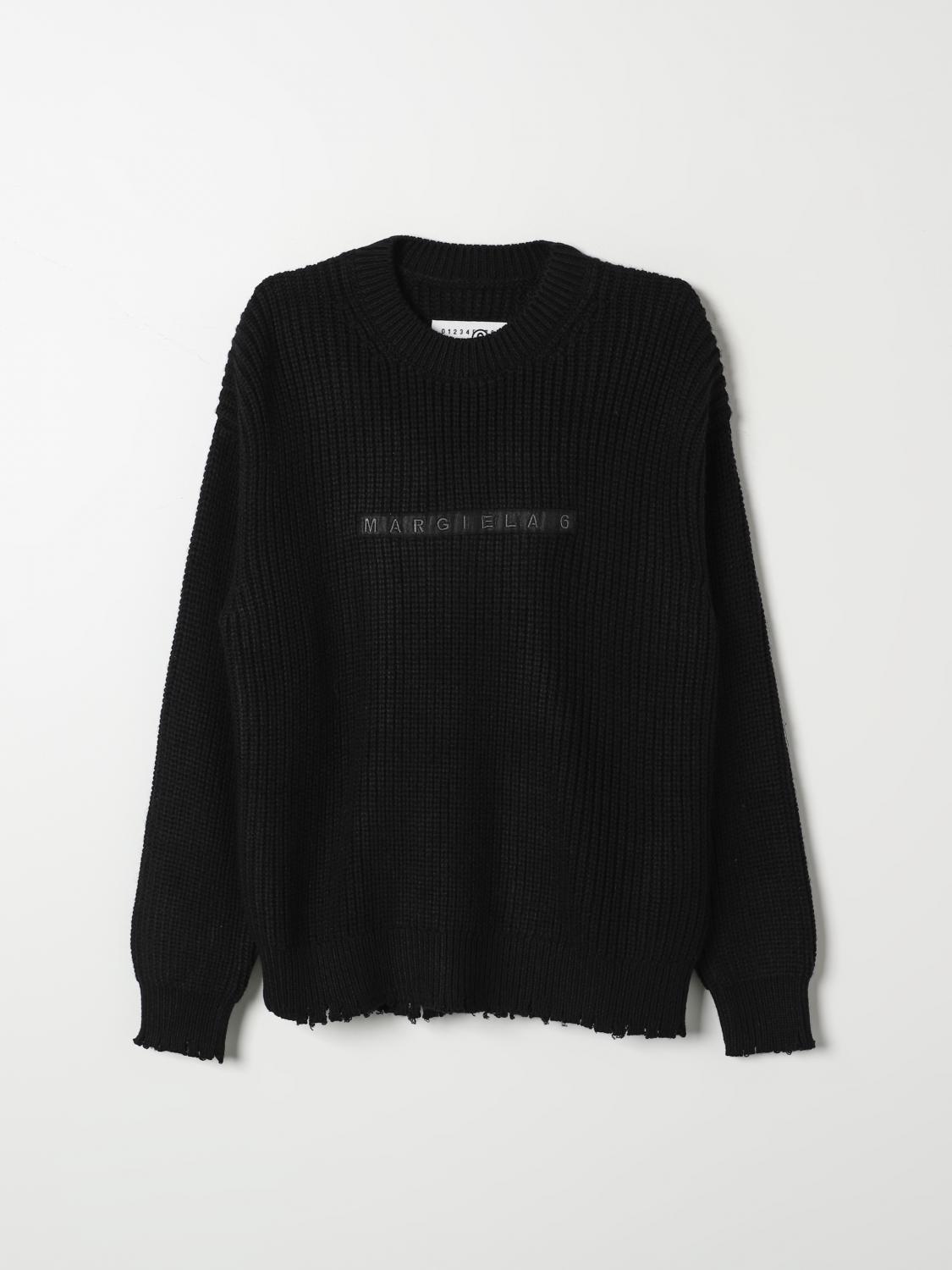 Shop Mm6 Maison Margiela Sweater  Kids Color Black In Schwarz