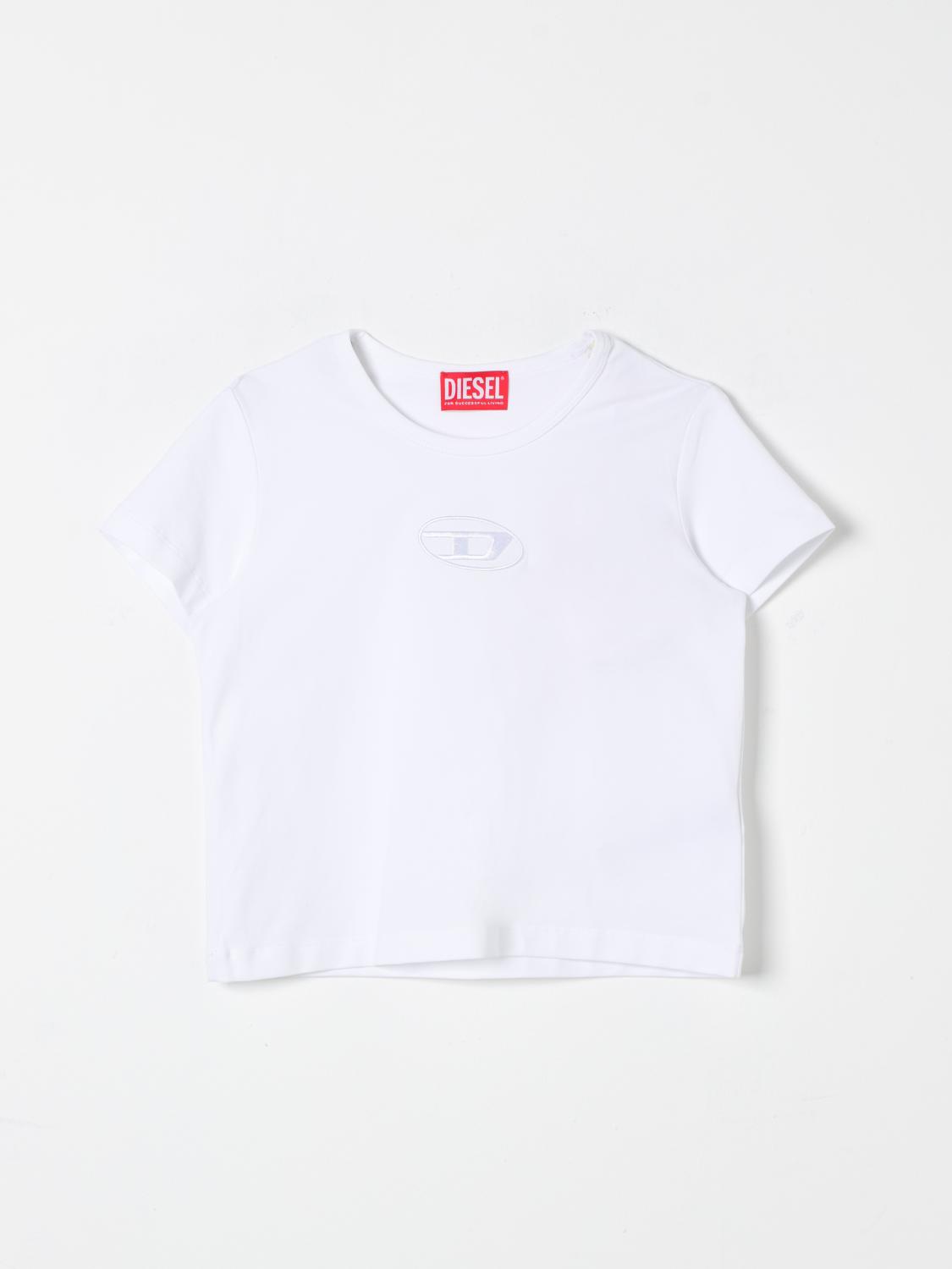 Shop Diesel T-shirt  Kids Color White In Weiss