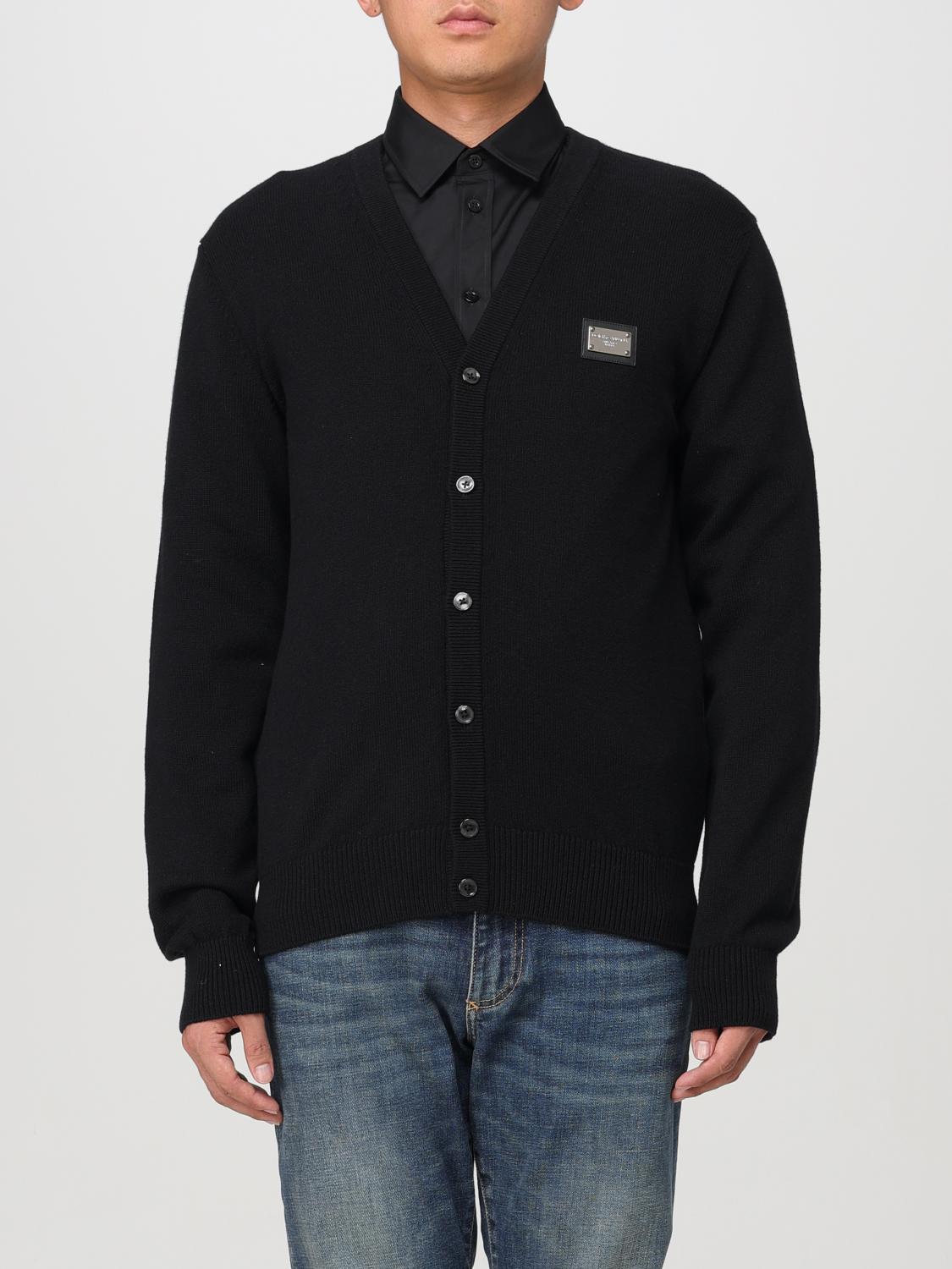 Shop Dolce & Gabbana Cardigan  Men Color Black In 黑色