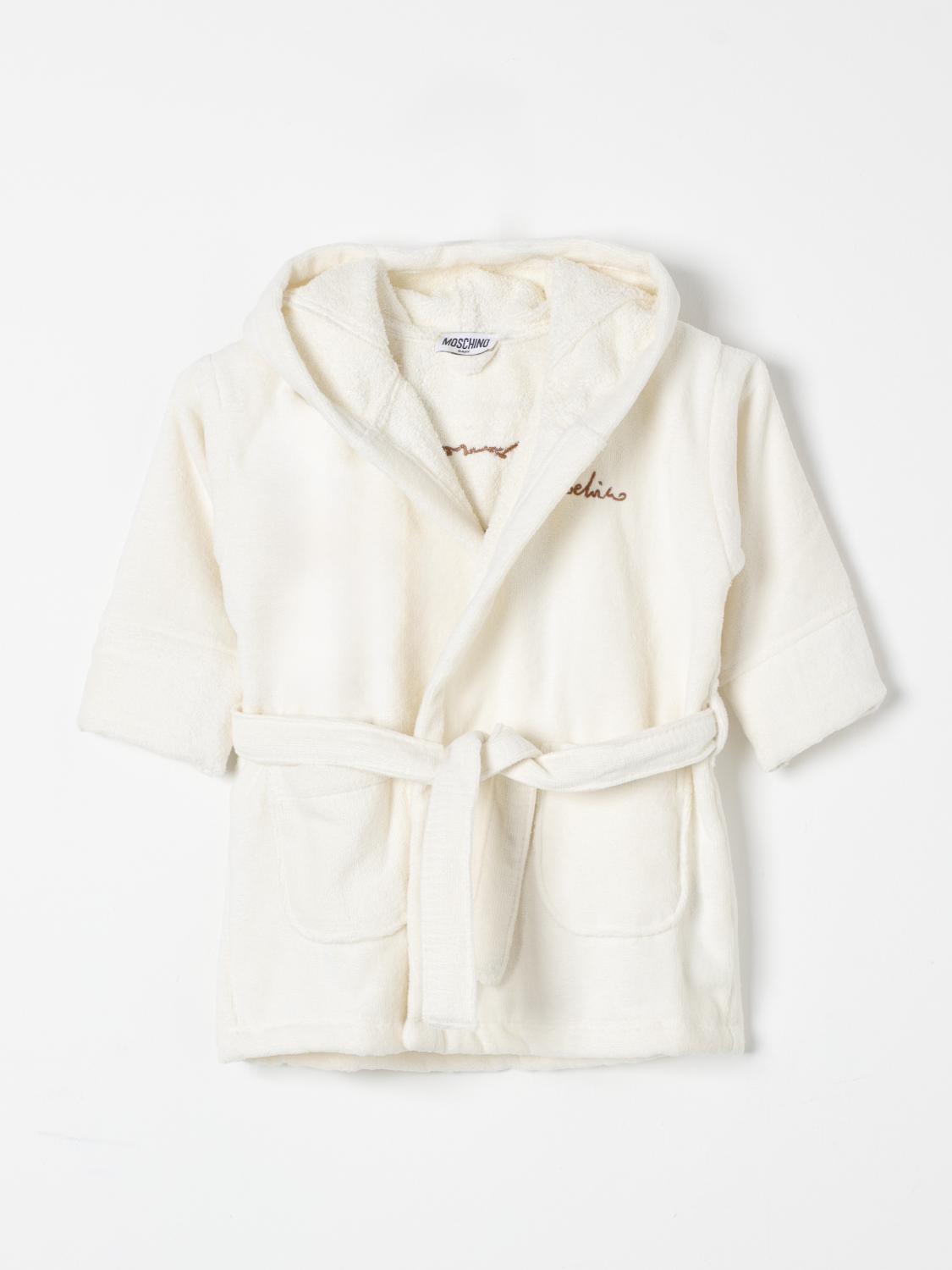 Shop Moschino Bathrobe  Kids Color White In Weiss