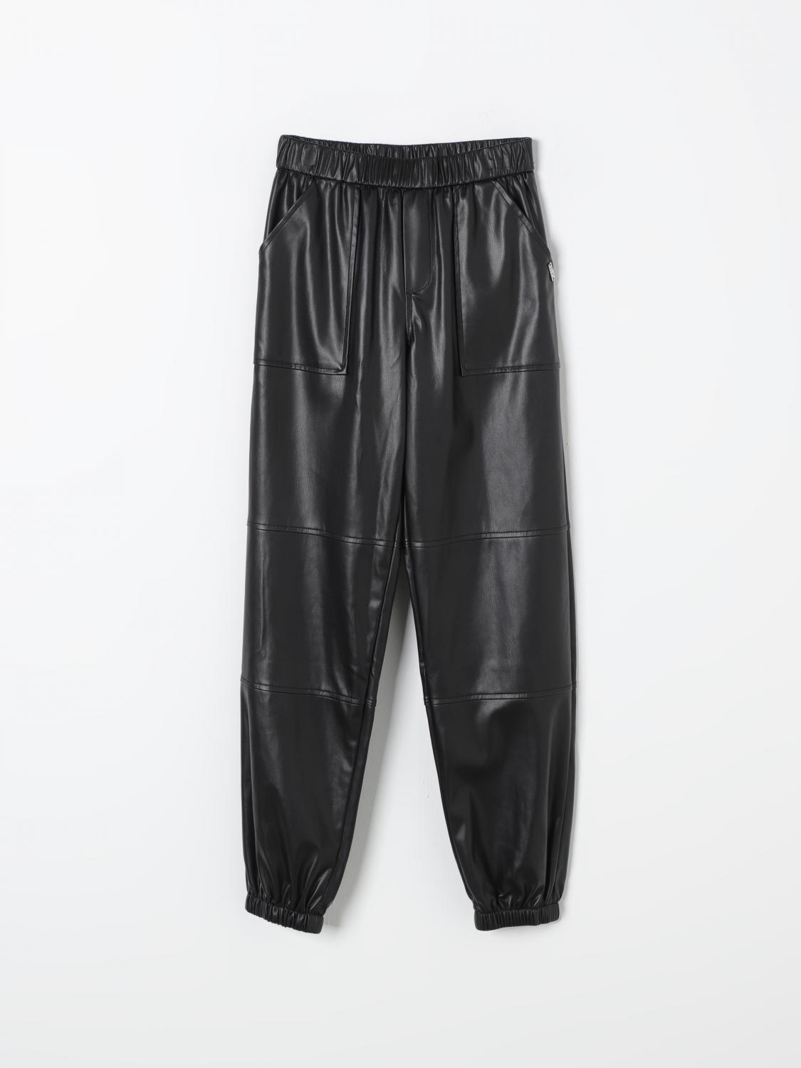 Shop Liu •jo Pants Liu Jo Kids Color Black In Schwarz