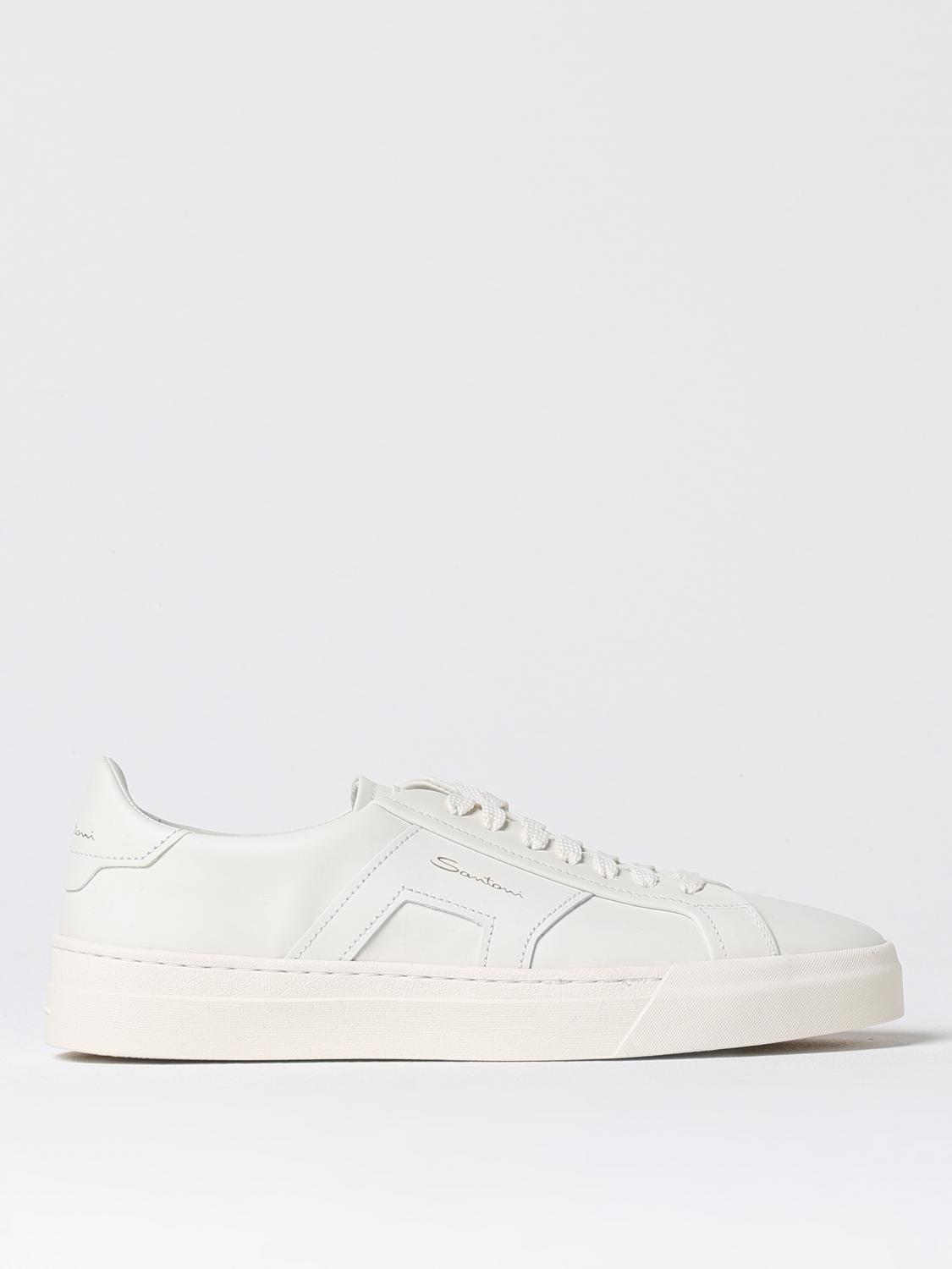 Shop Santoni Sneakers  Men Color White In Weiss