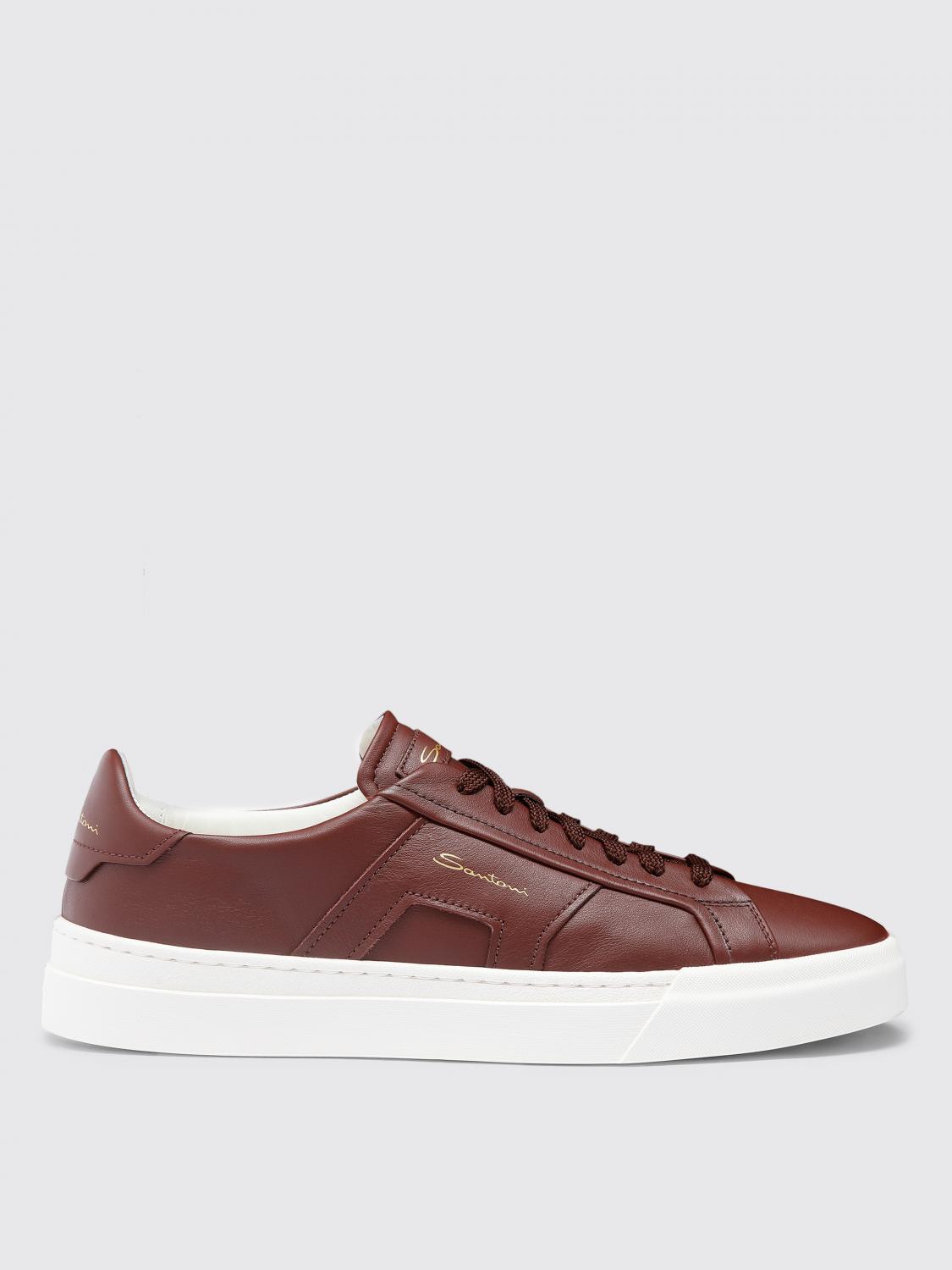 Santoni Sneakers  Men Color Burgundy In Burgundy