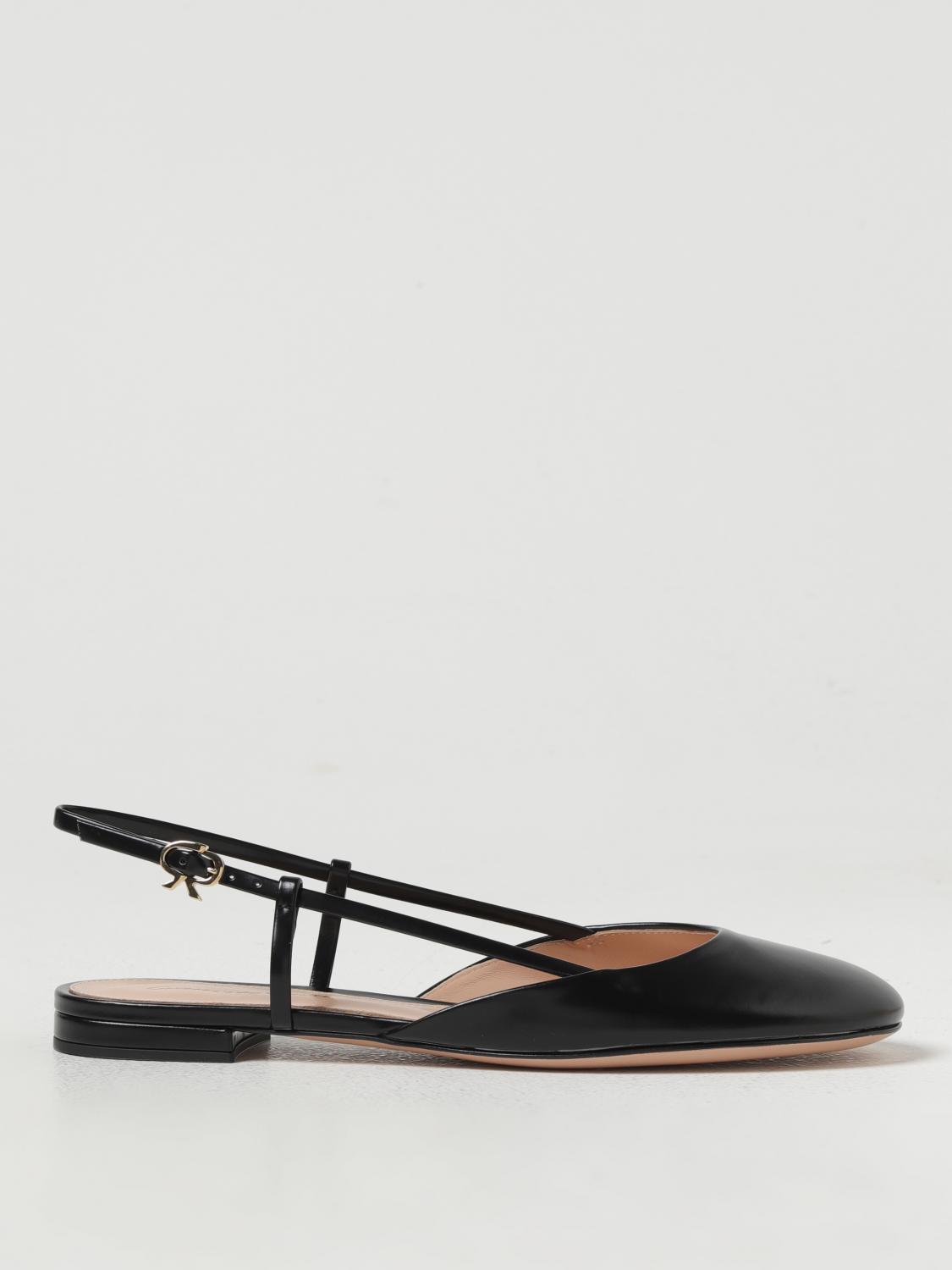 Shop Gianvito Rossi Ballet Flats  Woman Color Black In Schwarz