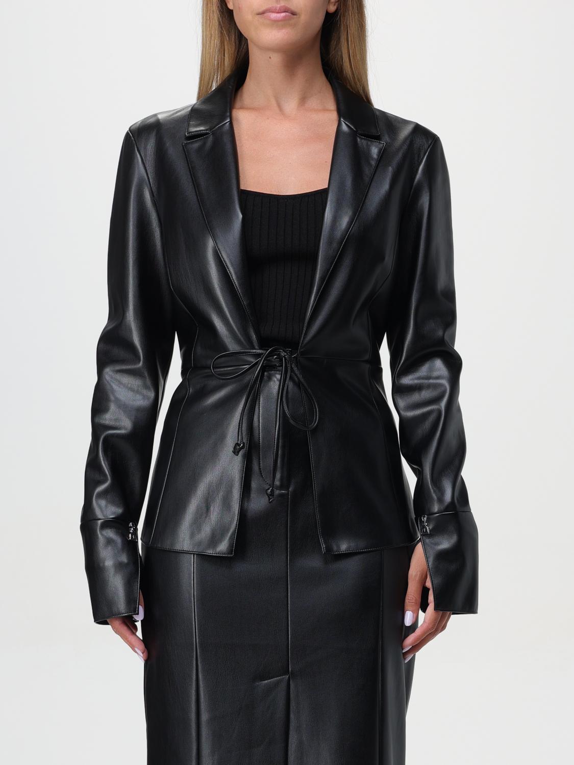 Shop Patrizia Pepe Jacket  Woman Color Black In Schwarz