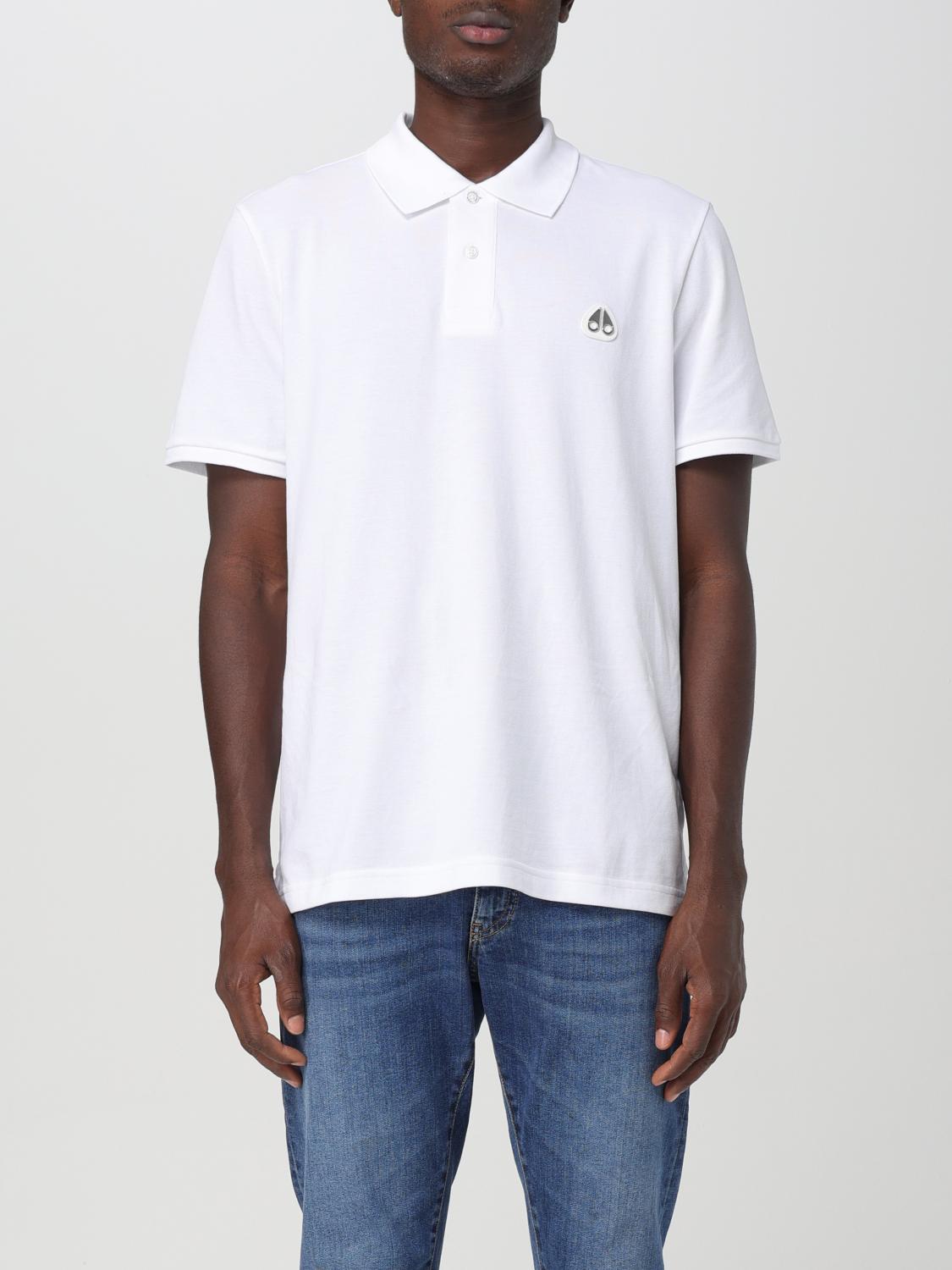 Moose Knuckles Polo Shirt Men Color White In White