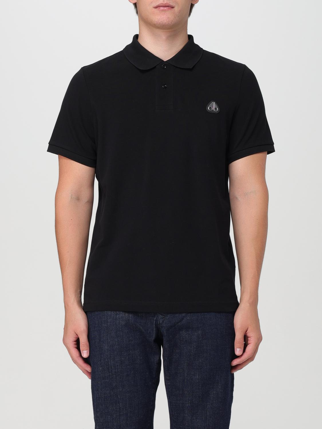 Moose Knuckles Polo Shirt Men Color Black In Schwarz