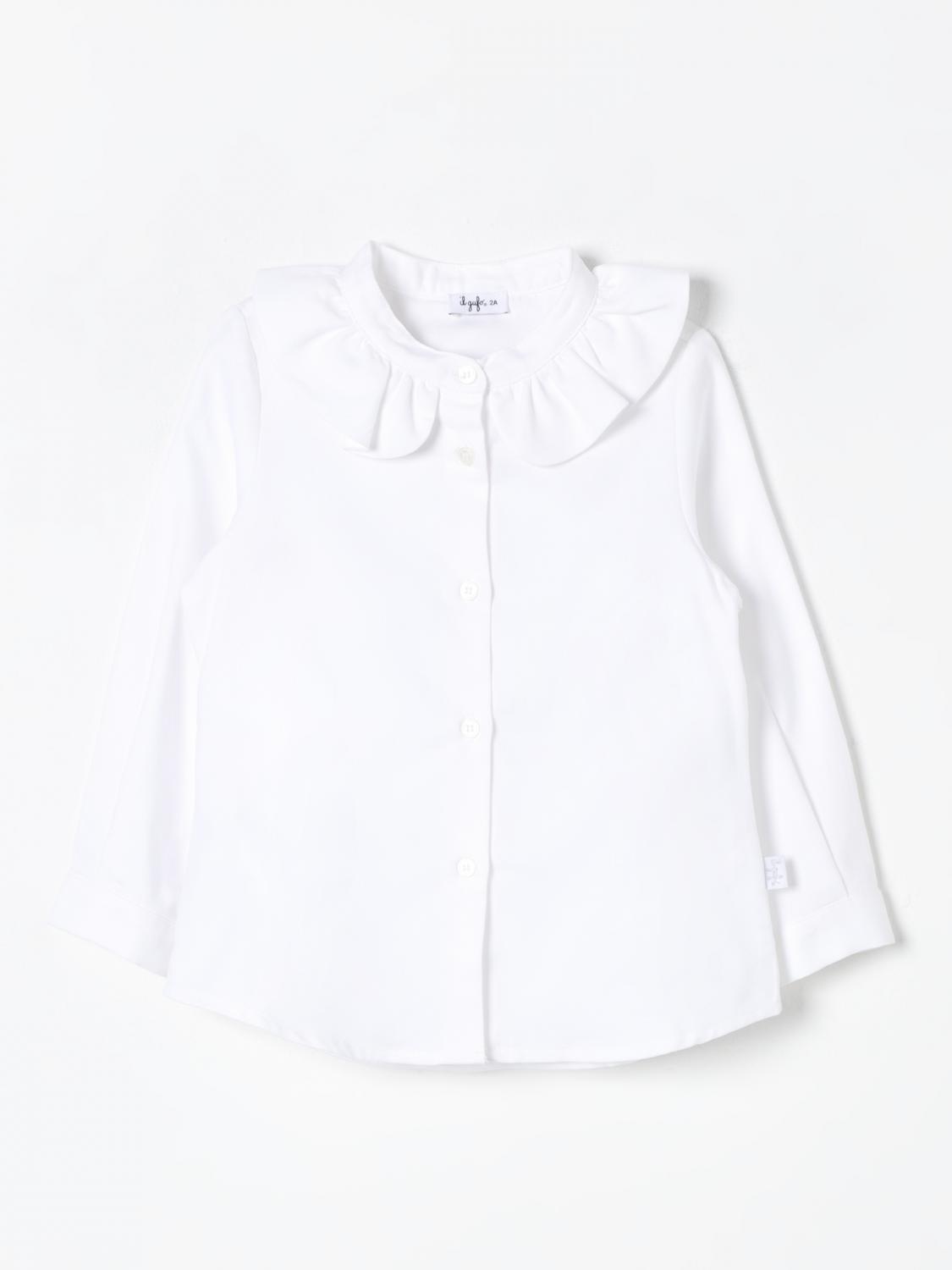 Shop Il Gufo Shirt  Kids Color White In Weiss