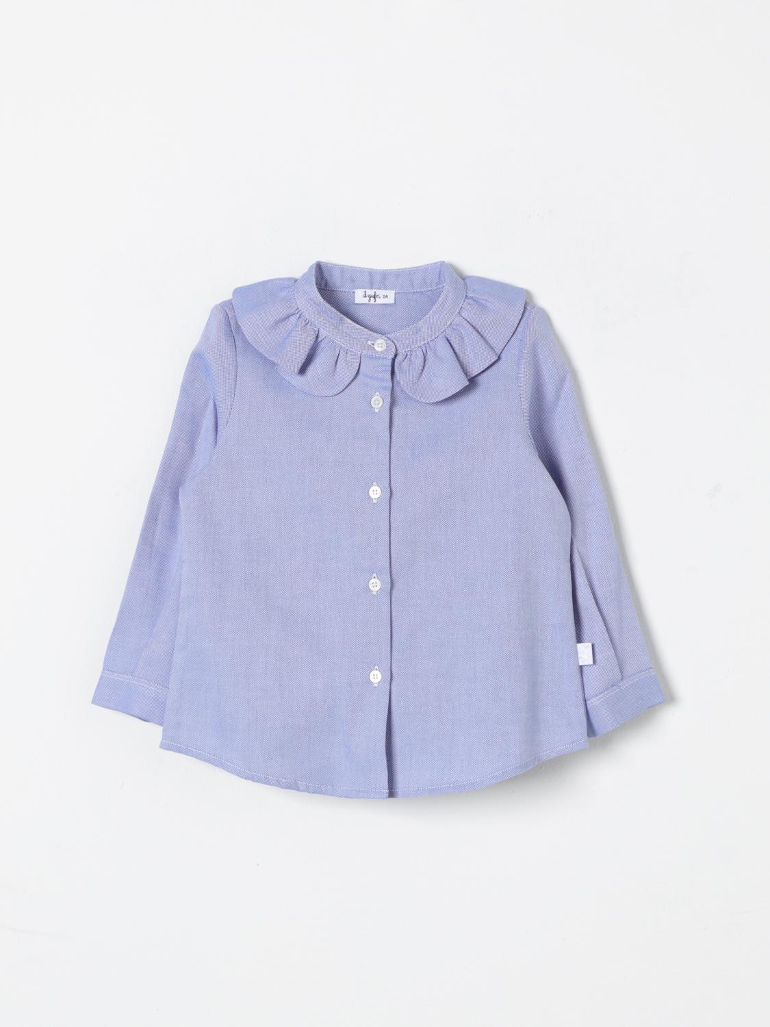 Shop Il Gufo Shirt  Kids Color Blue In Blau