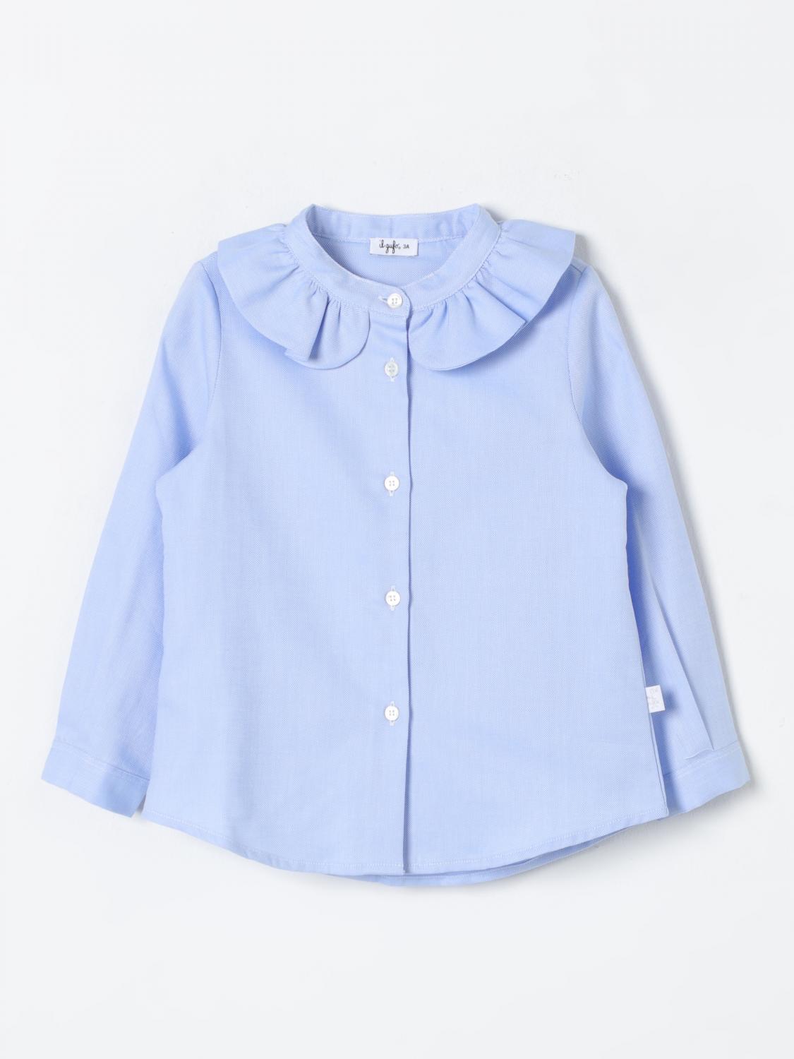 Shop Il Gufo Shirt  Kids Color Sky Blue In Hellblau