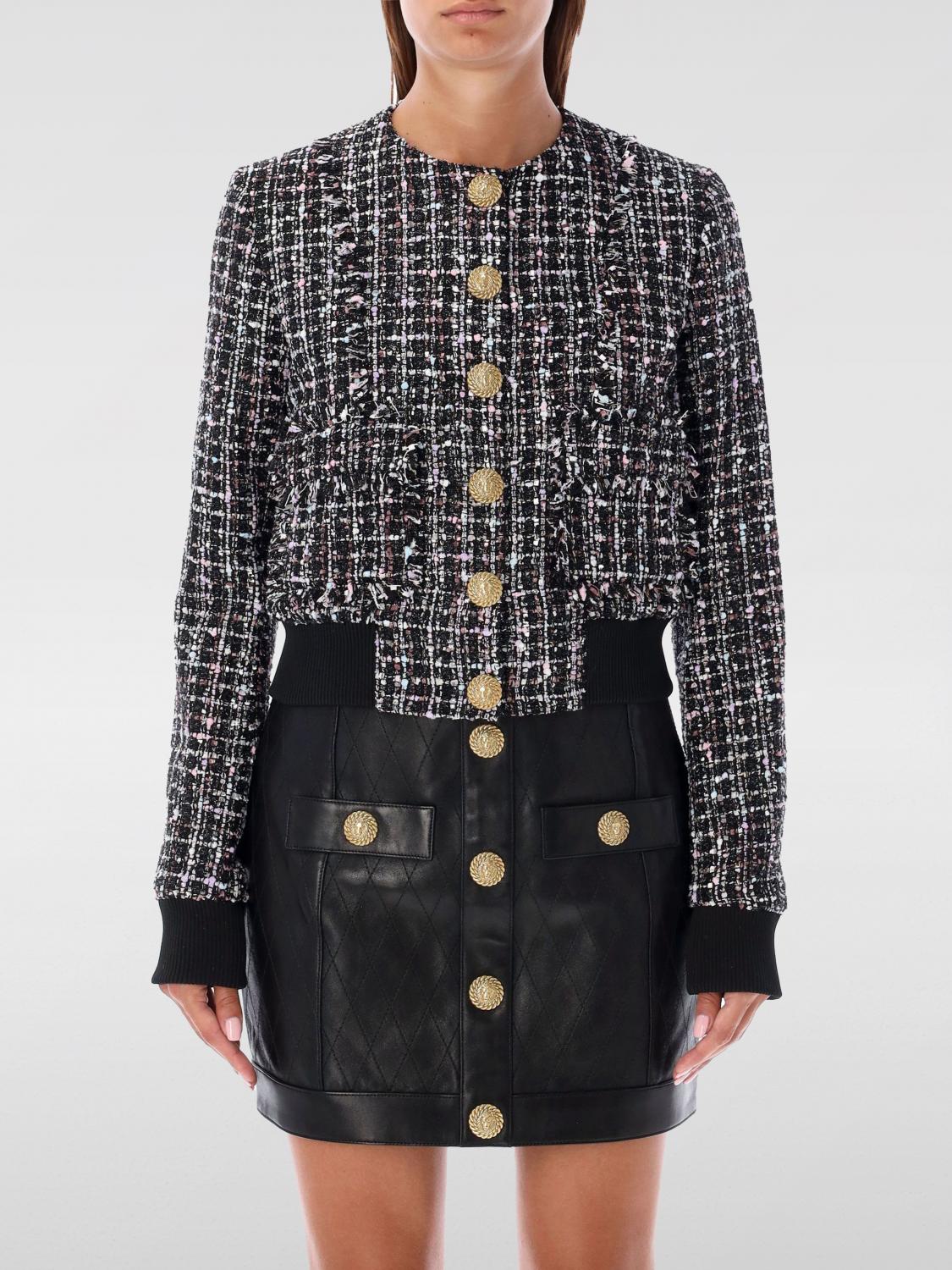 Shop Balmain Jacket  Woman Color Multicolor