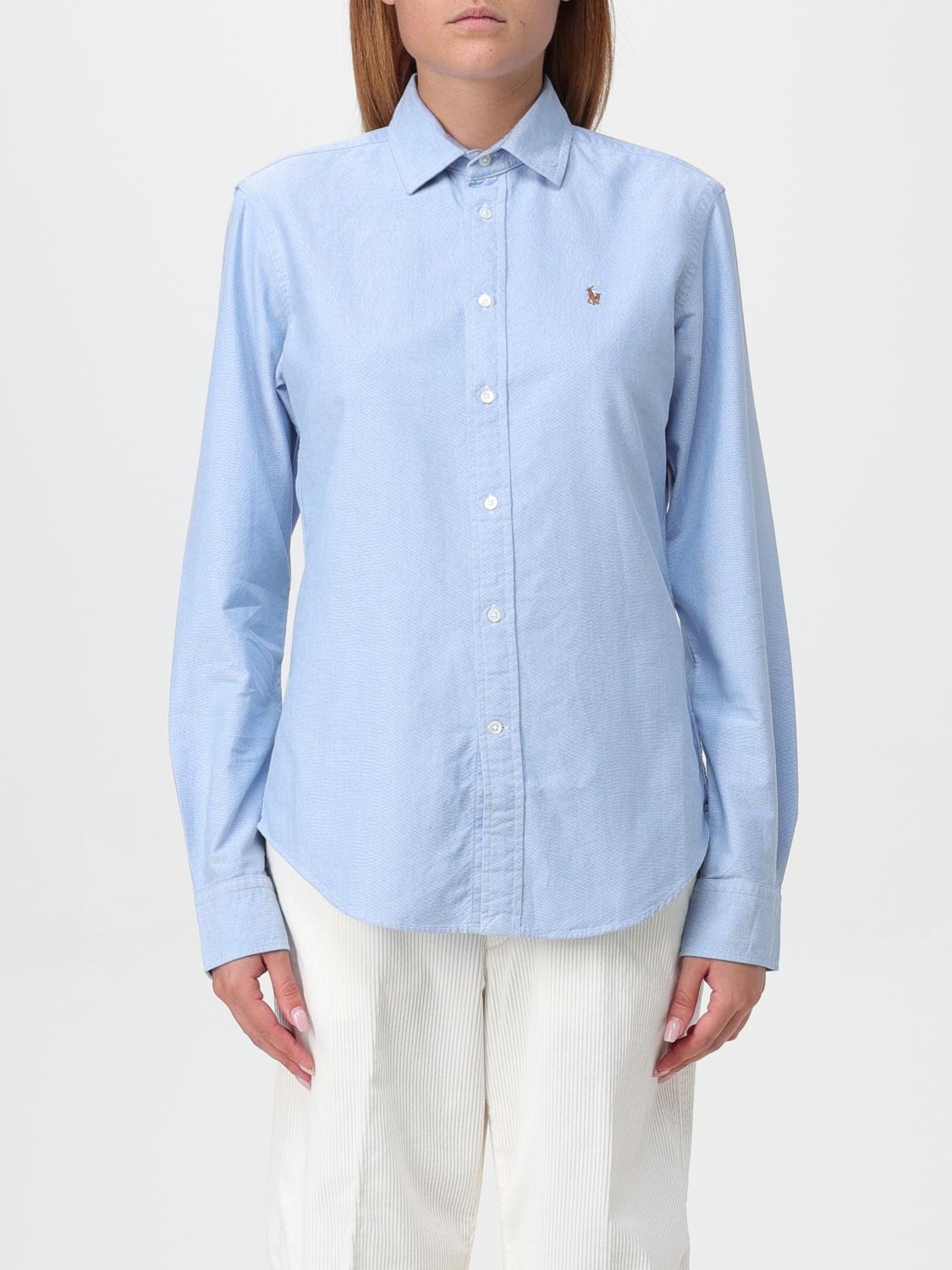 Shop Polo Ralph Lauren Shirt  Woman Color Blue In Blau