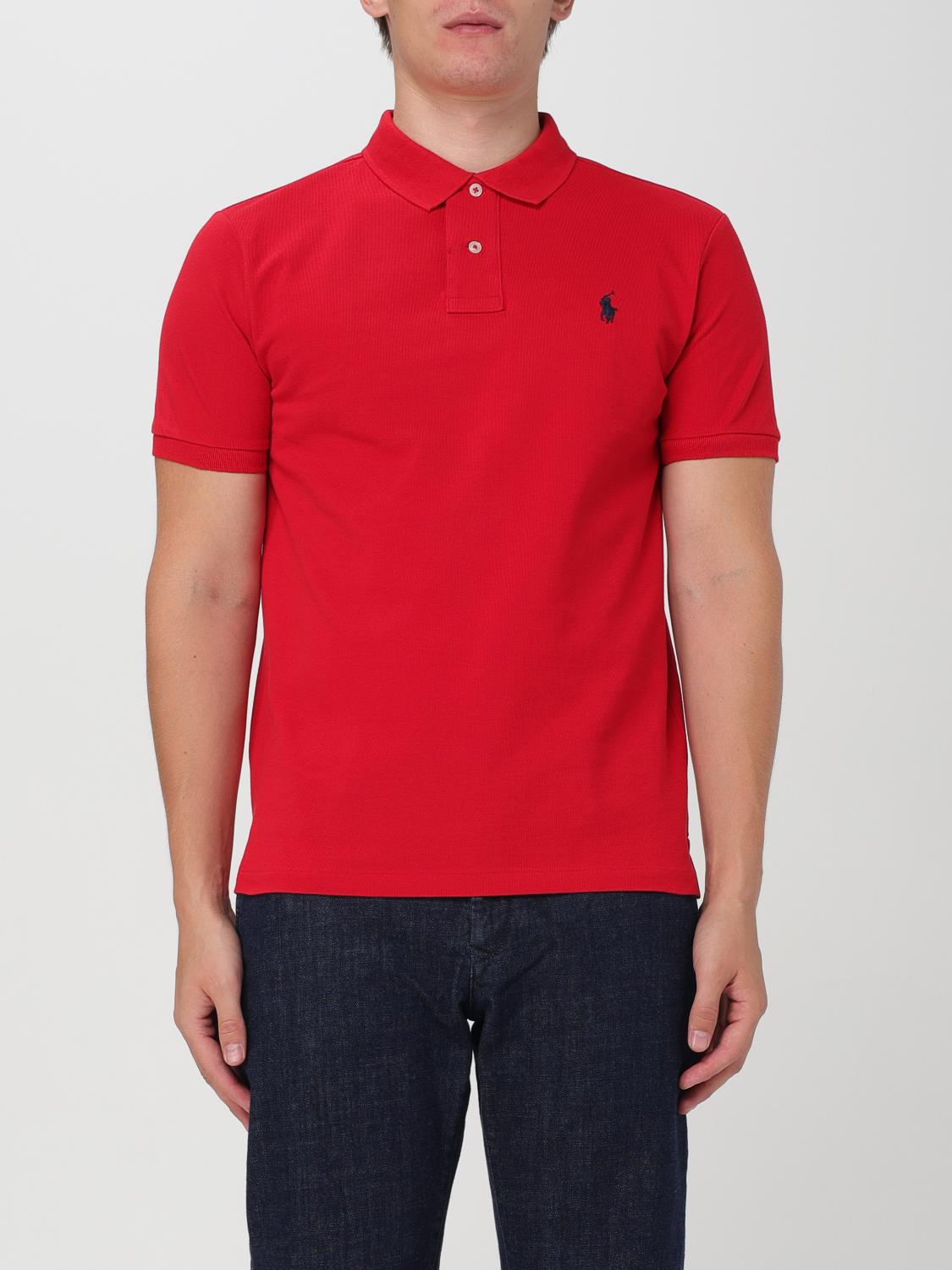 Shop Polo Ralph Lauren Polo Shirt  Men Color Red In Rot