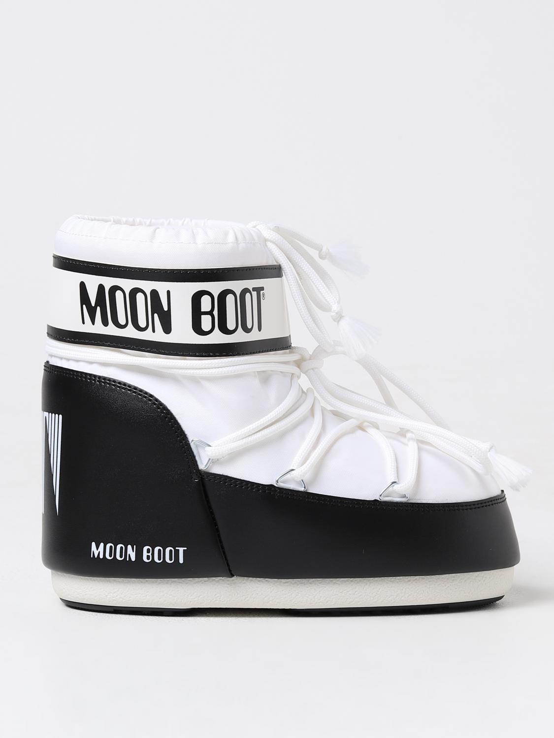 Shop Moon Boot Flat Ankle Boots  Woman Color White In Weiss