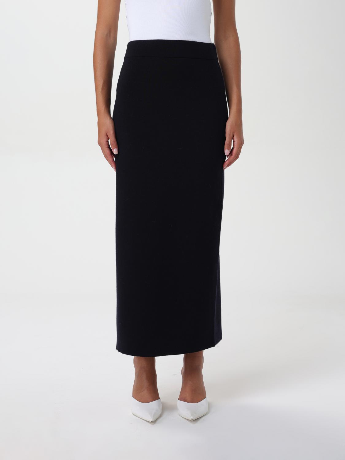 Shop Fabiana Filippi Skirt Woman Color Blue In Blau